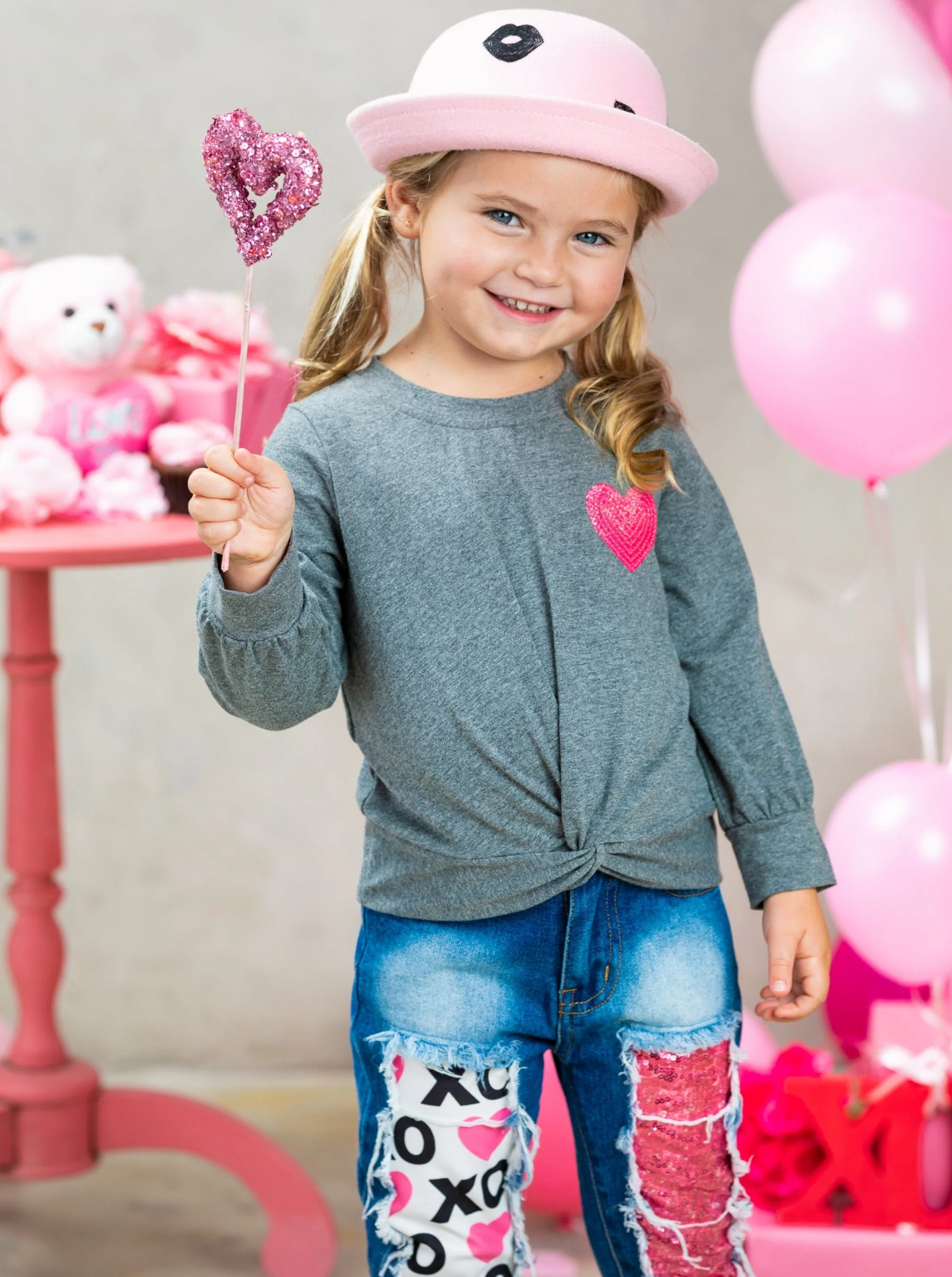 Dazzle My Heart Patched Jeans Set - Image 6