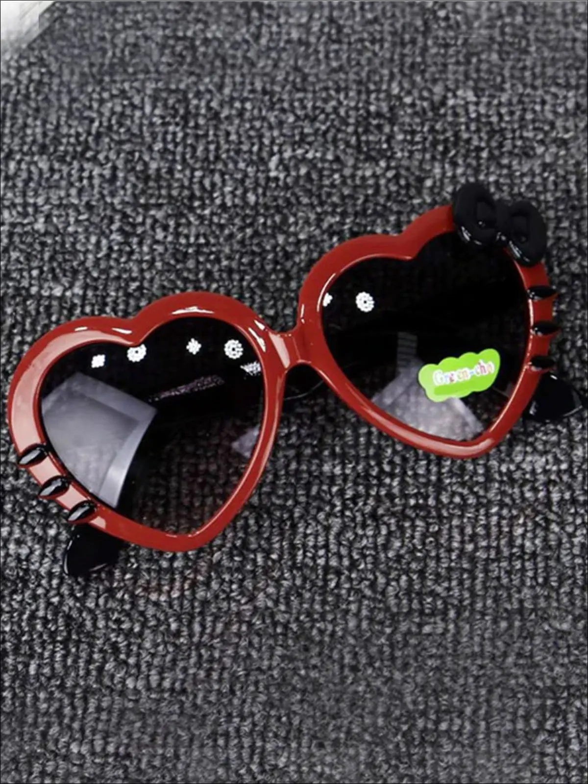 Girls Heart Shaped Sunglasses With Bow - Image 5