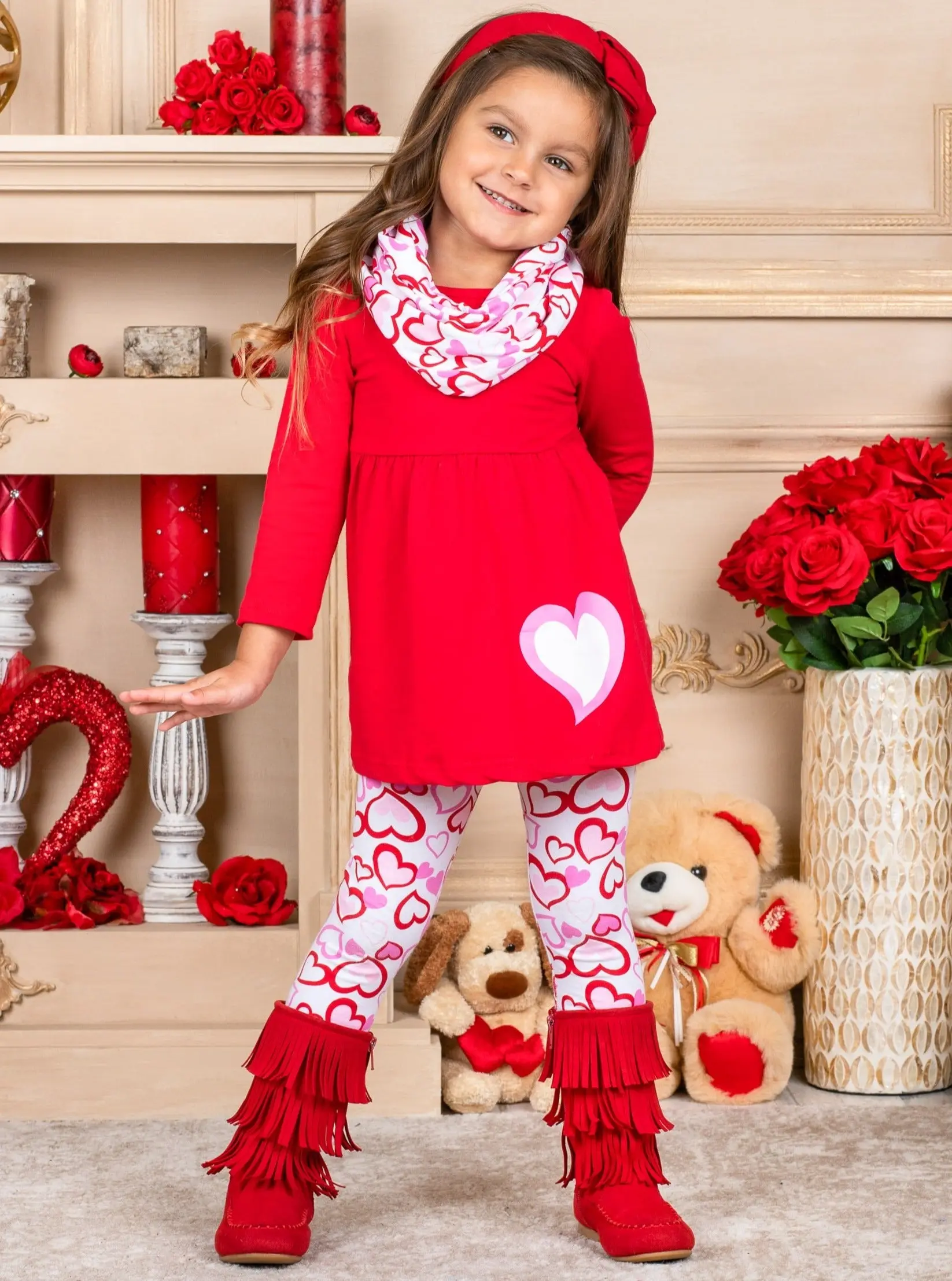 My Hearts With You Tunic, Scarf and Legging Set - Image 4