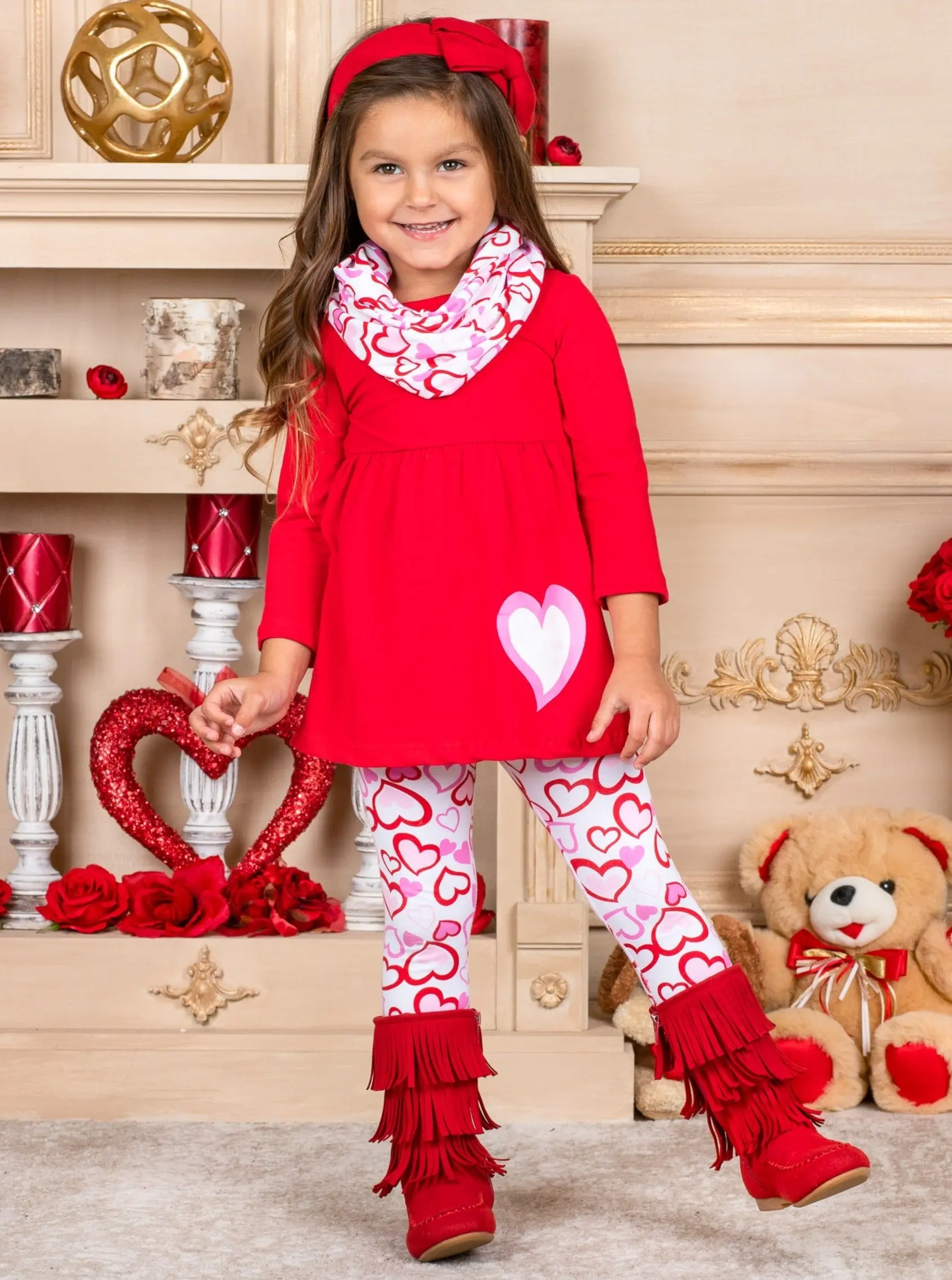 My Hearts With You Tunic, Scarf and Legging Set - Image 5
