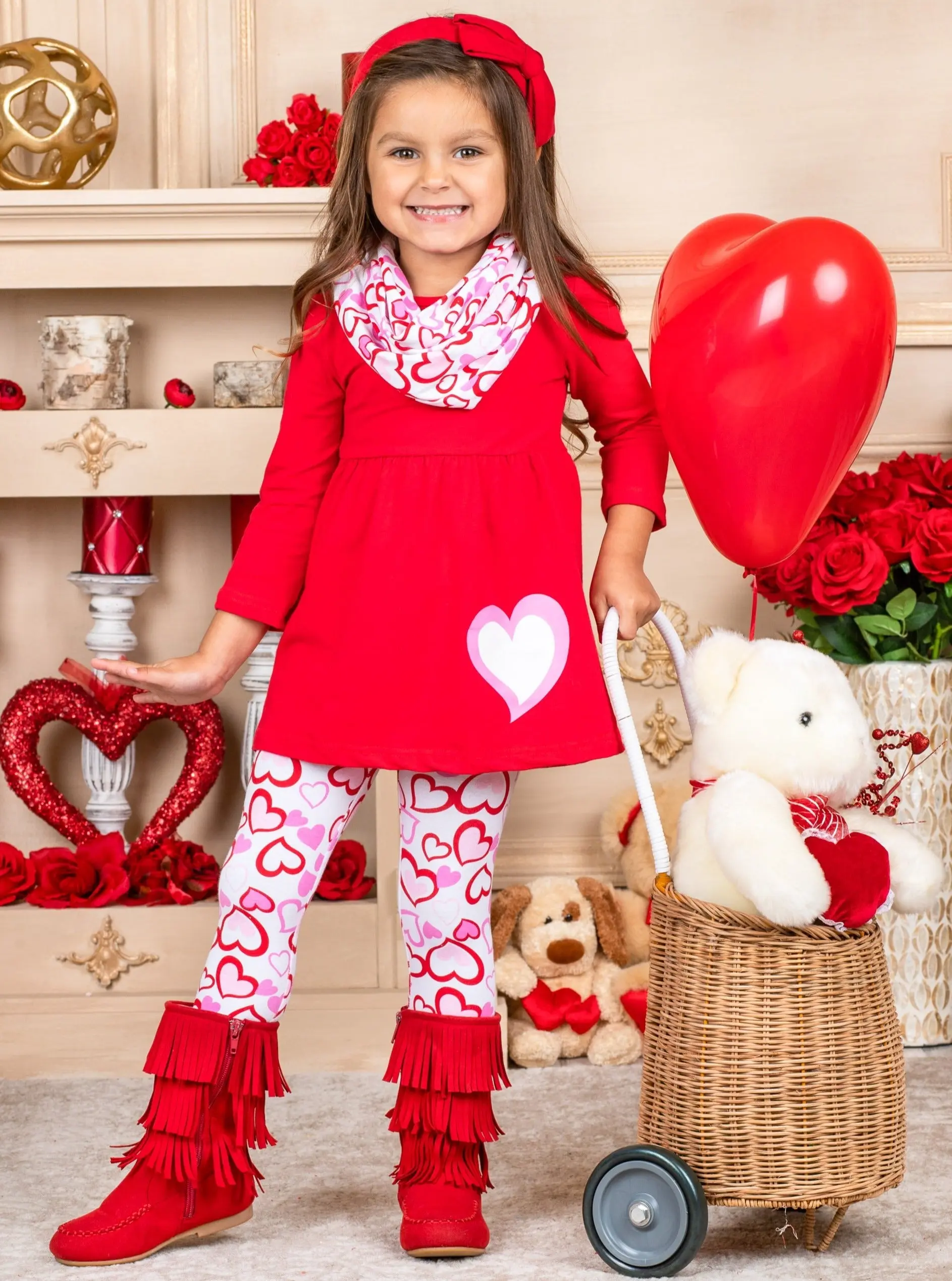 My Hearts With You Tunic, Scarf and Legging Set - Image 6