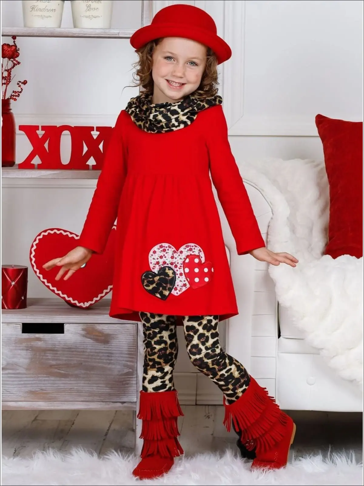 Love Fiercely Tunic, Scarf and Legging Set - Image 4
