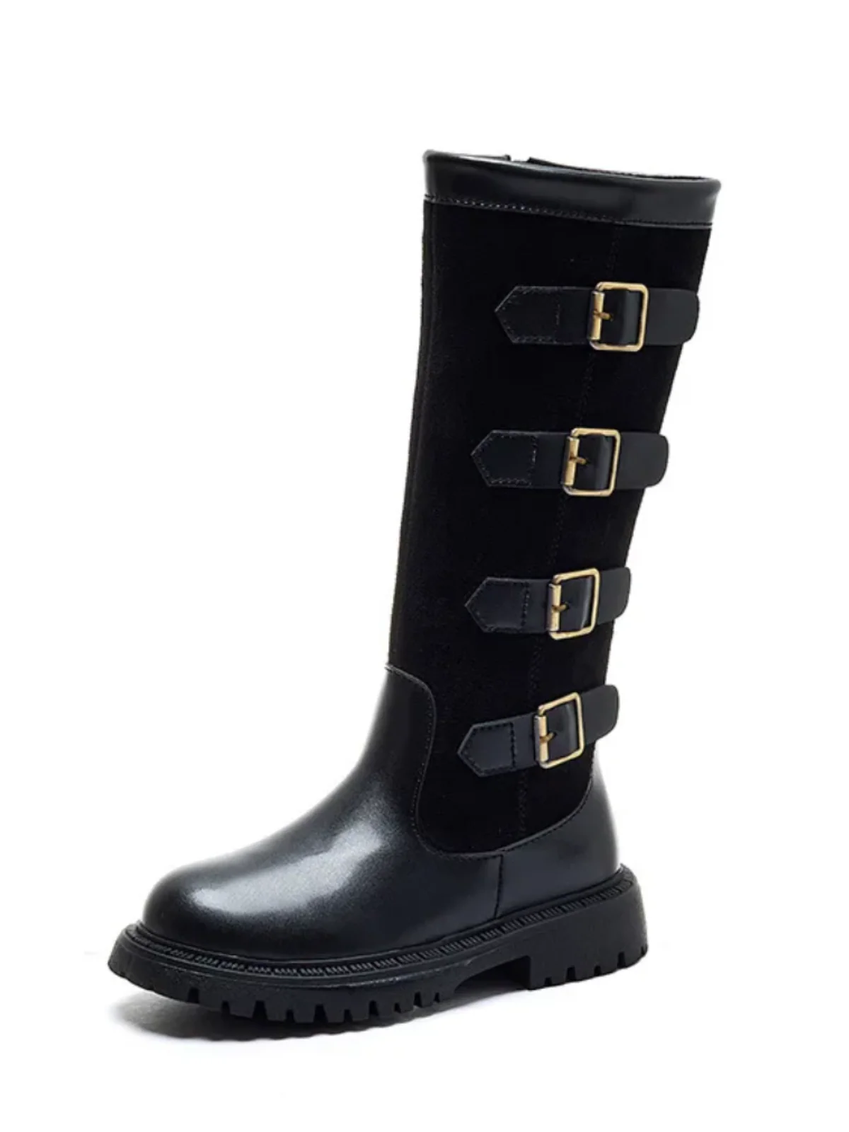 Girls Belted Mid-Calf Riding Boots By Liv and Mia - Image 5