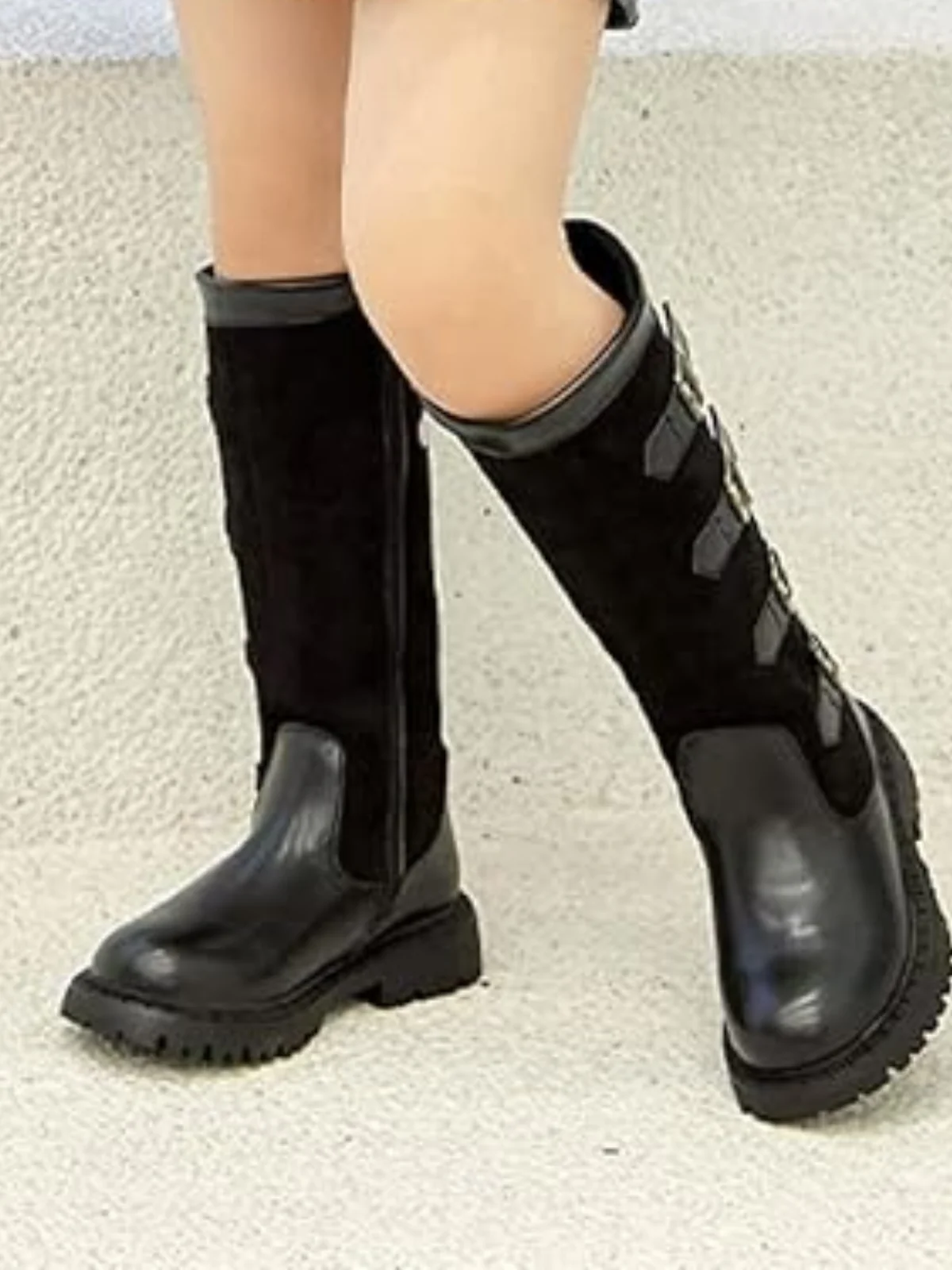 Girls Belted Mid-Calf Riding Boots By Liv and Mia - Image 7