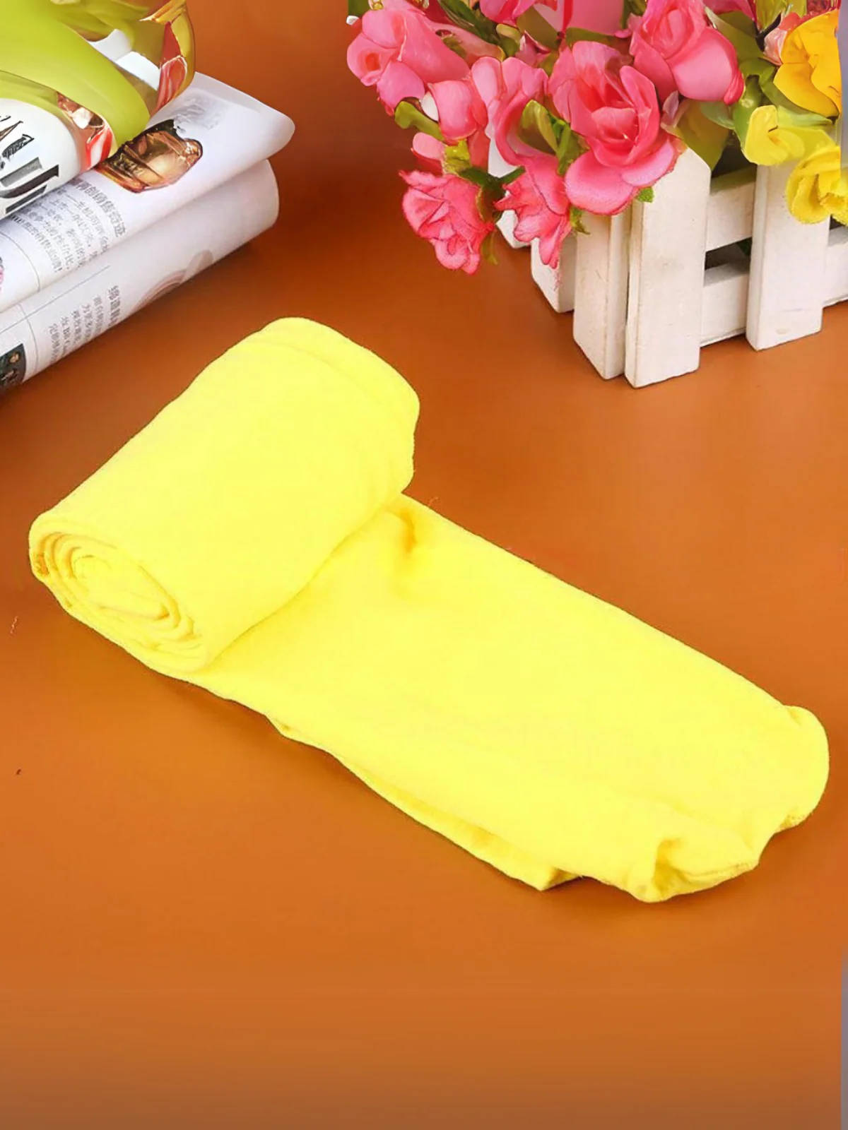 Girls Yellow Stockings - Image 2