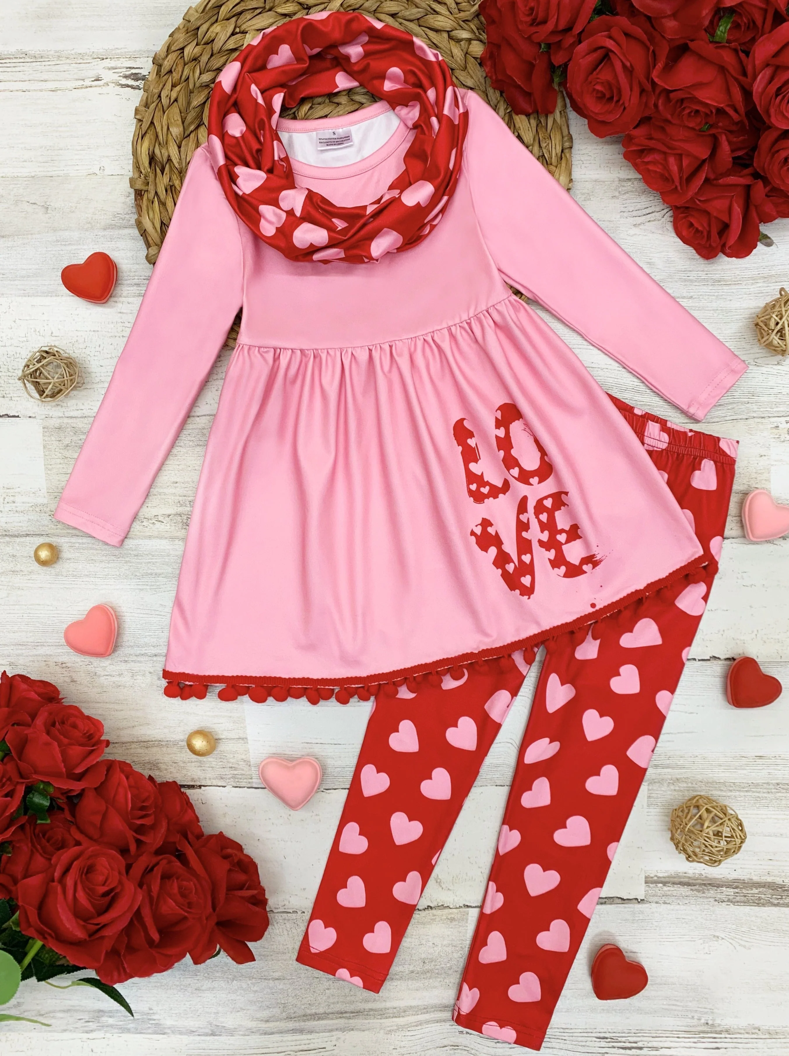 Love Obsessed Tunic, Scarf and Legging Set - Image 3