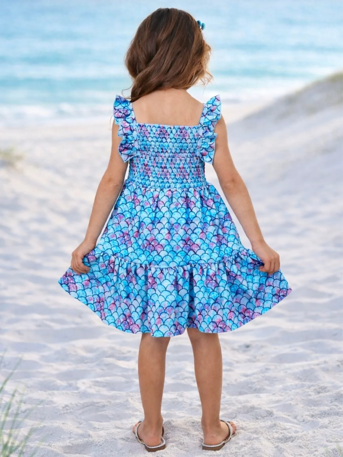 I Washed Up Like This Mermaid Ruffle Sundress - Image 4
