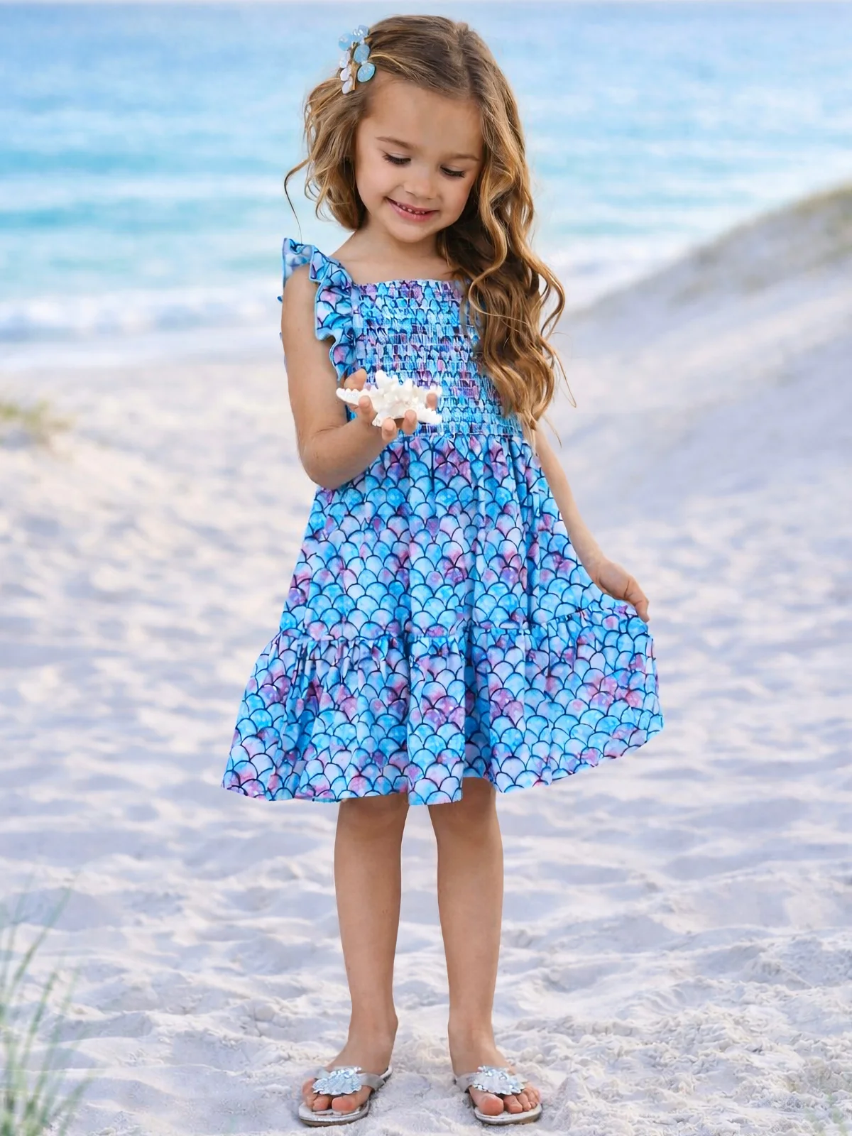I Washed Up Like This Mermaid Ruffle Sundress - Image 5