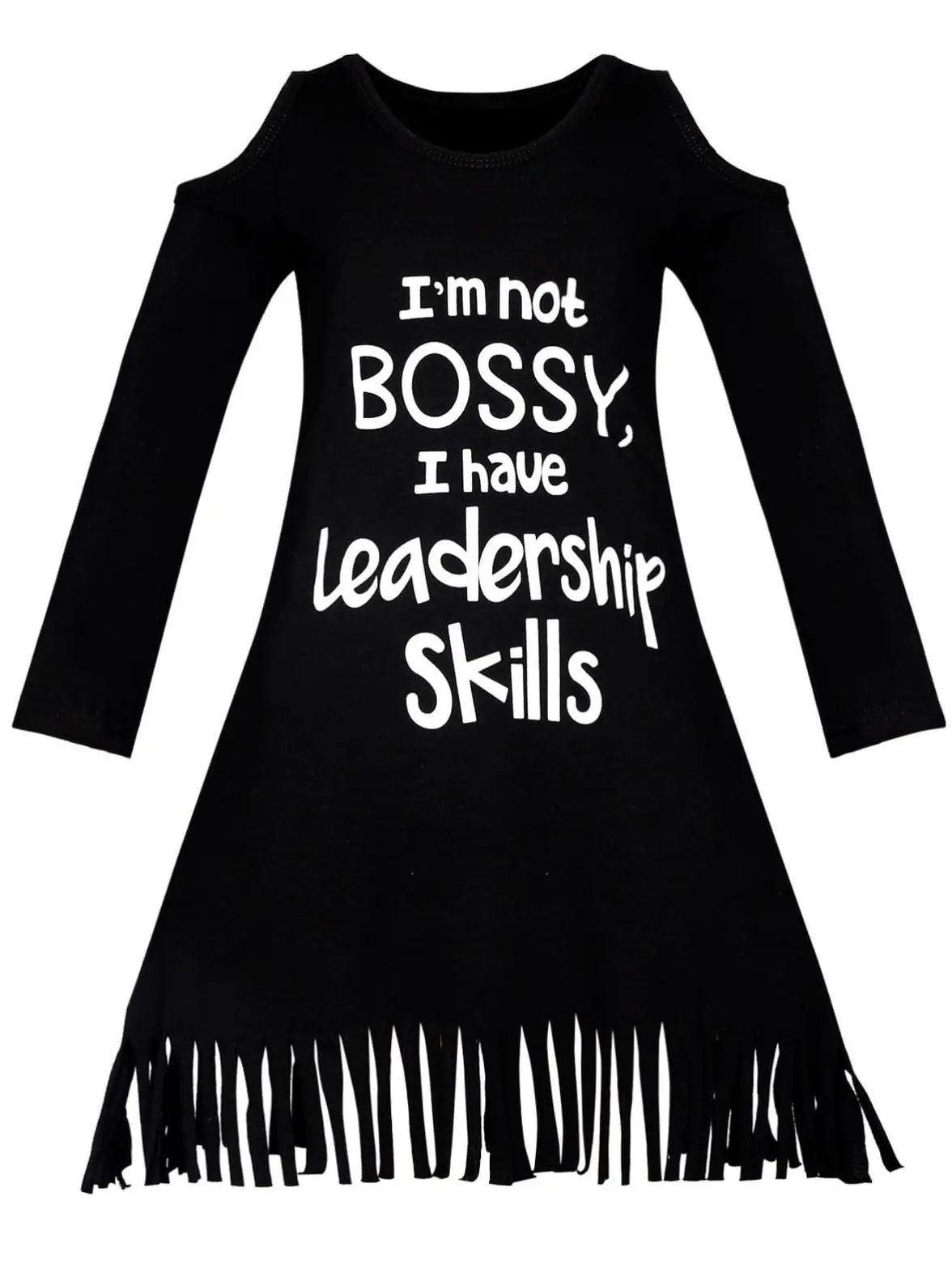 I Have Leadership Skills Fringe Dress - Image 2