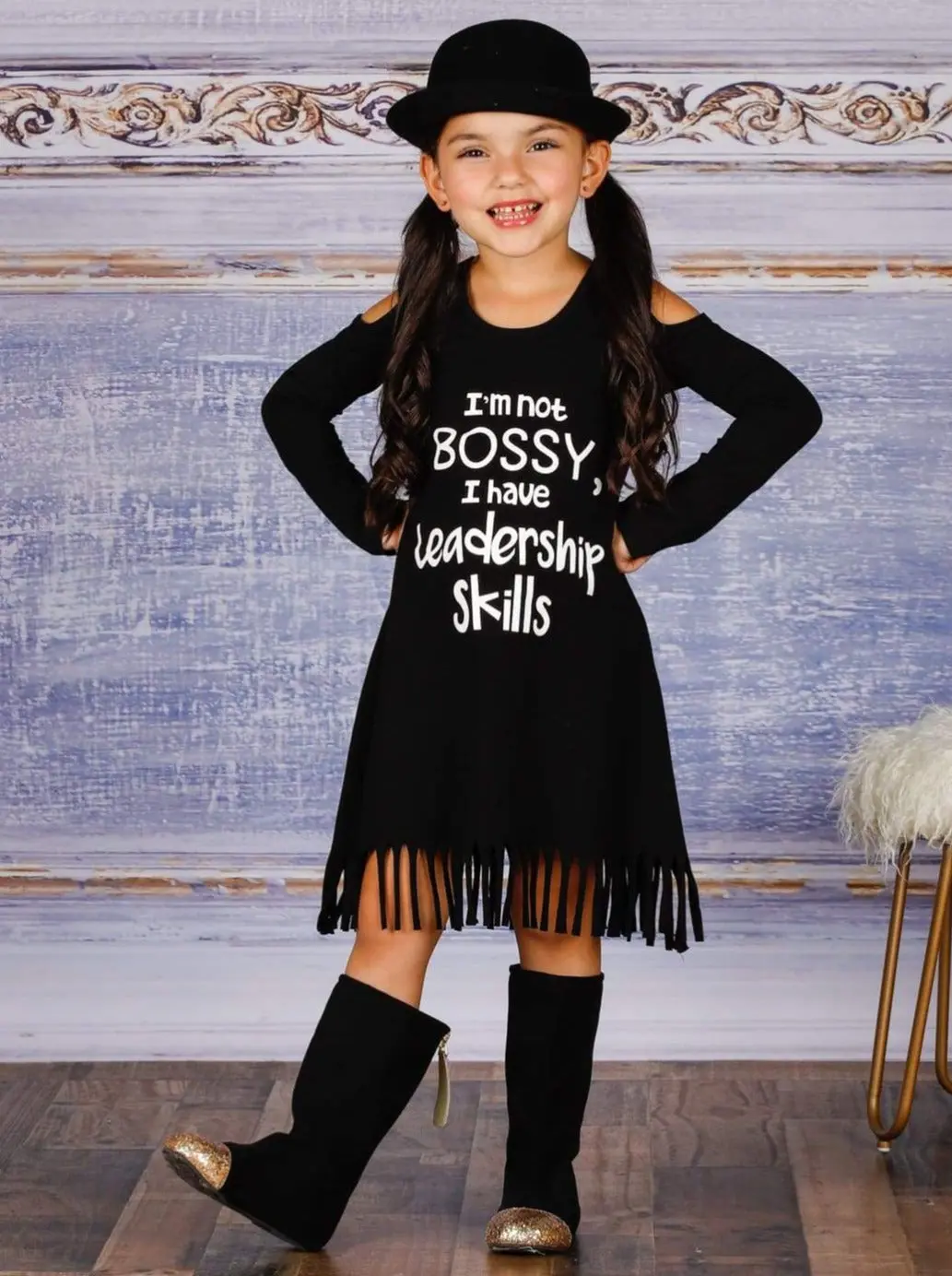 I Have Leadership Skills Fringe Dress - Image 3