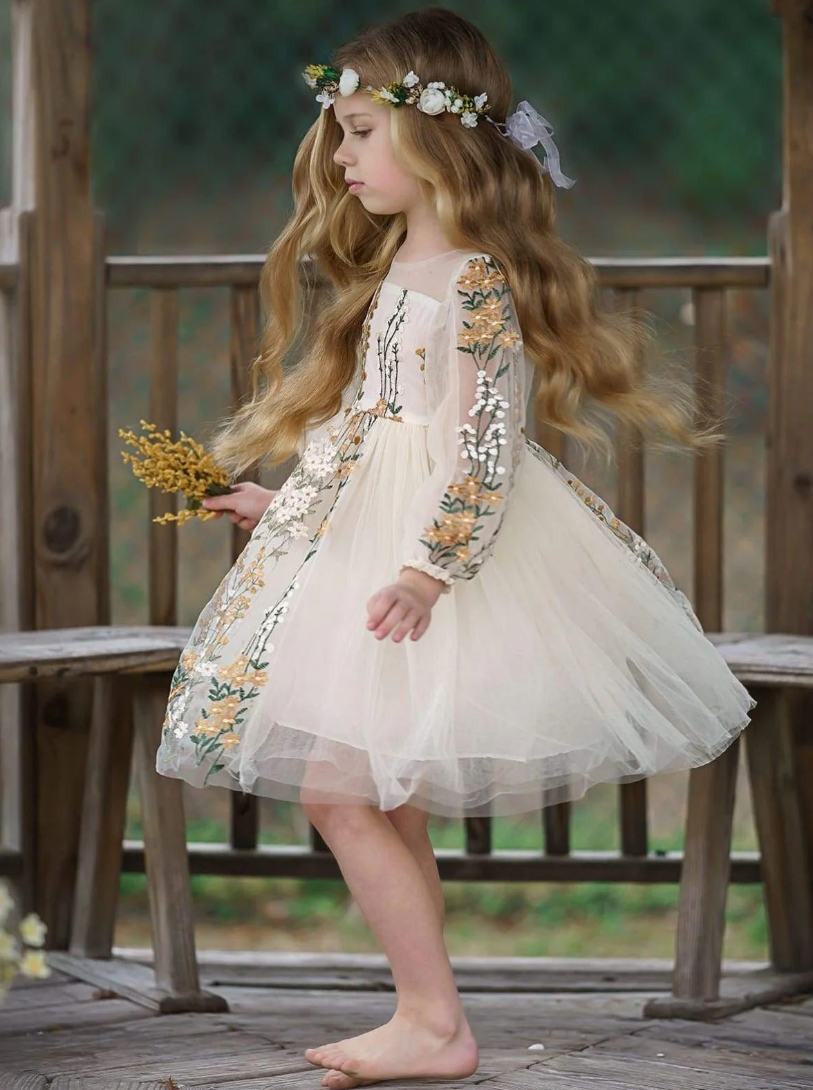 In Love With This Lace Flower Dress - Image 3