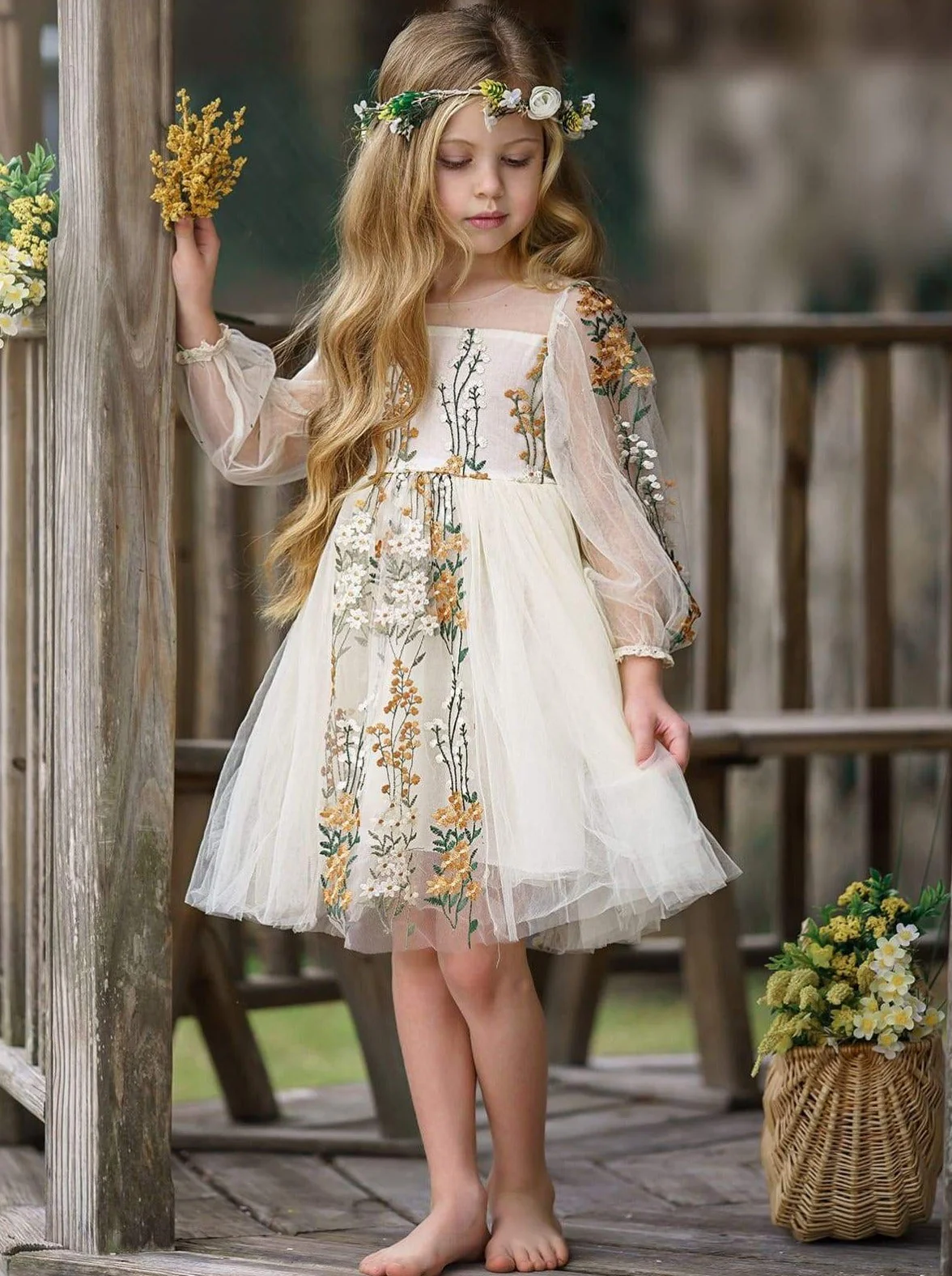 In Love With This Lace Flower Dress - Image 4