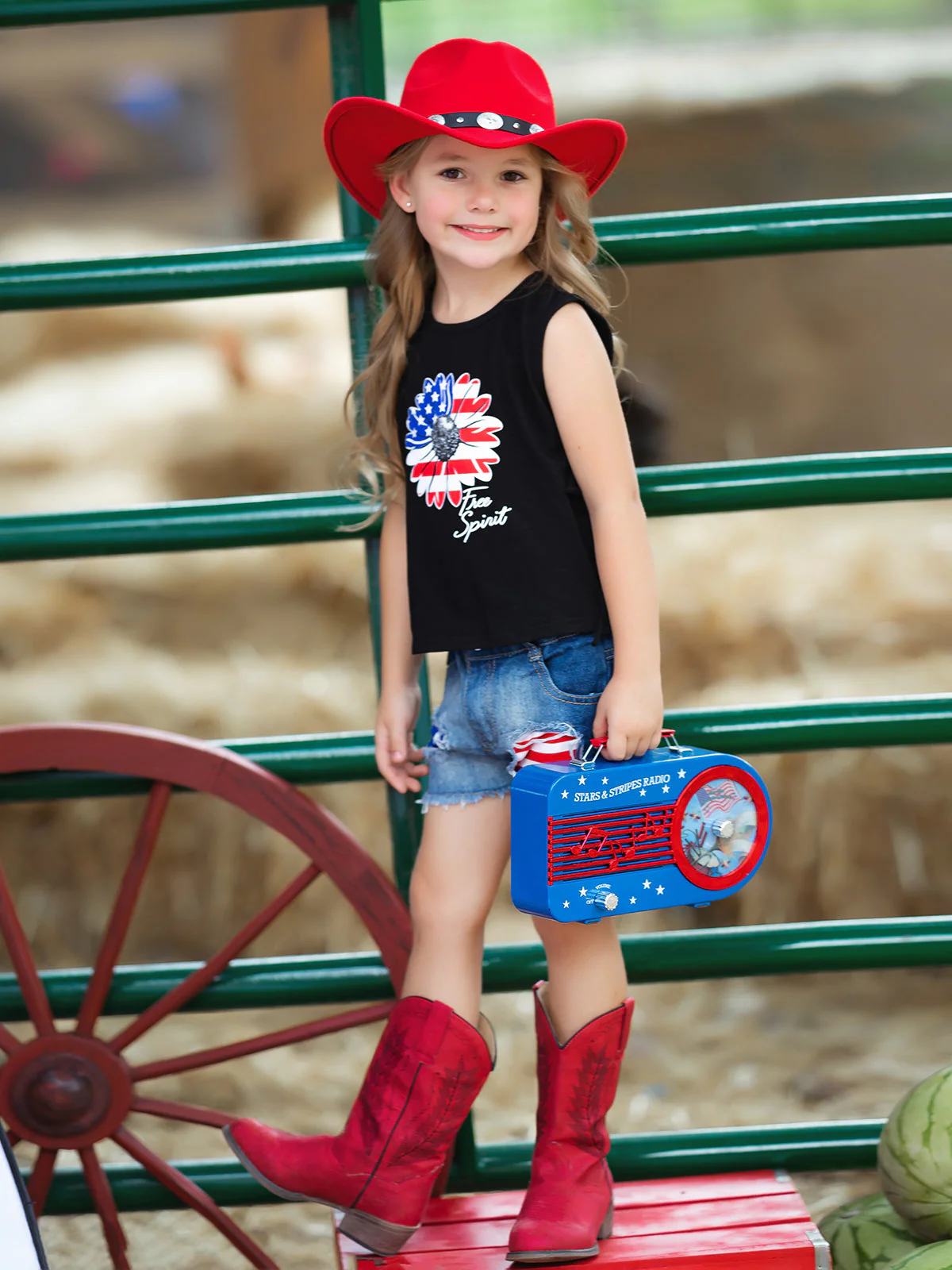 Free Spirit Denim Shorts Set - Image 3