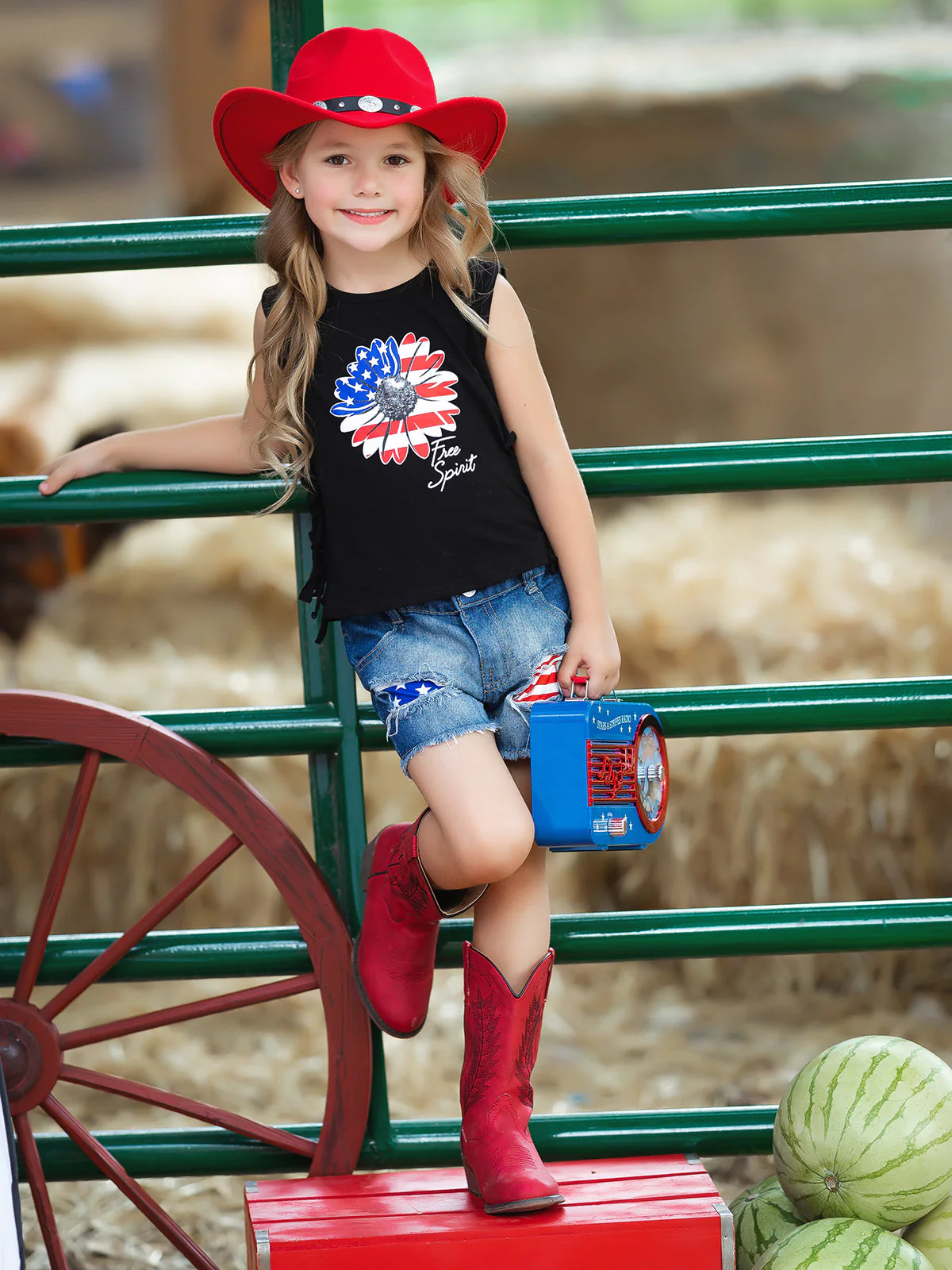 Free Spirit Denim Shorts Set - Image 5