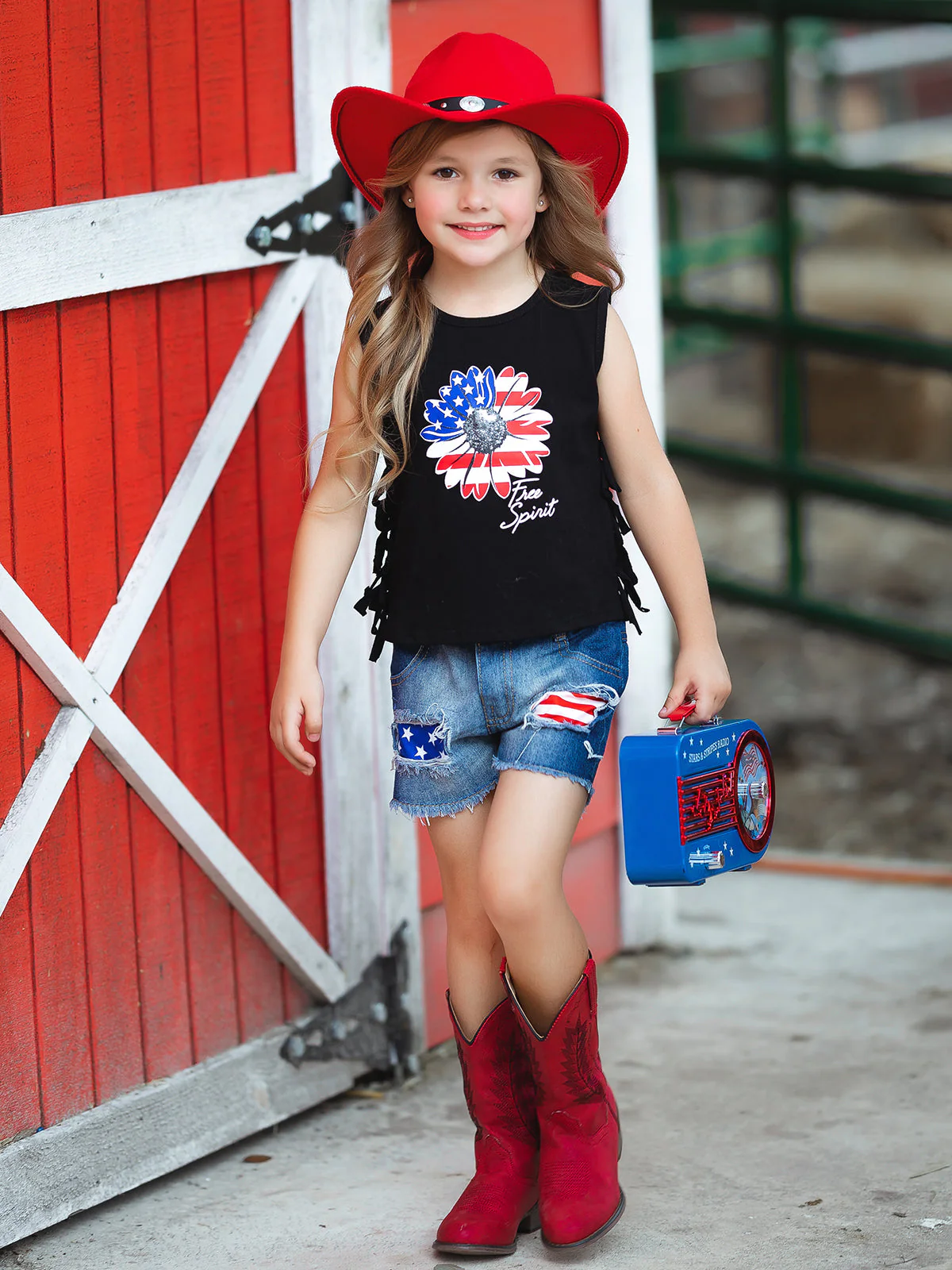 Free Spirit Denim Shorts Set - Image 6