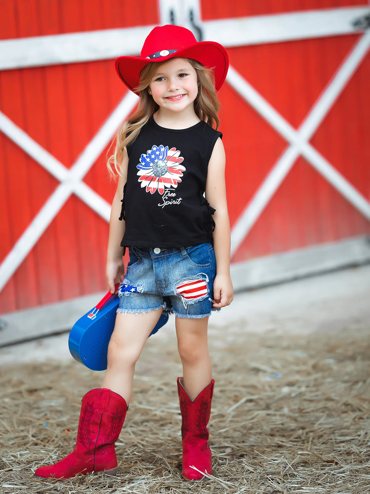 Free Spirit Denim Shorts Set - Image 8