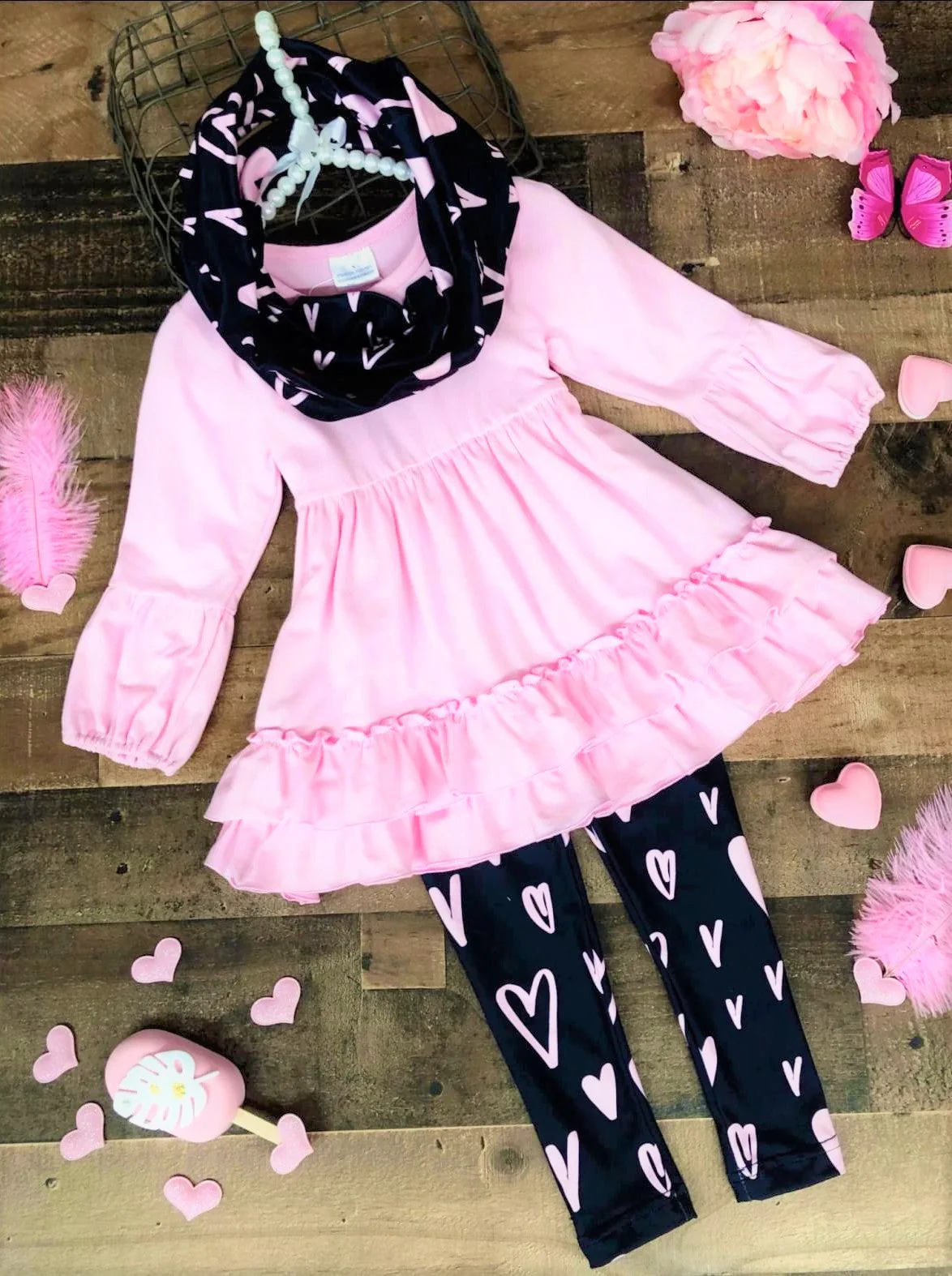 Hopeless Romantic Tunic, Scarf and Legging Set - Image 2