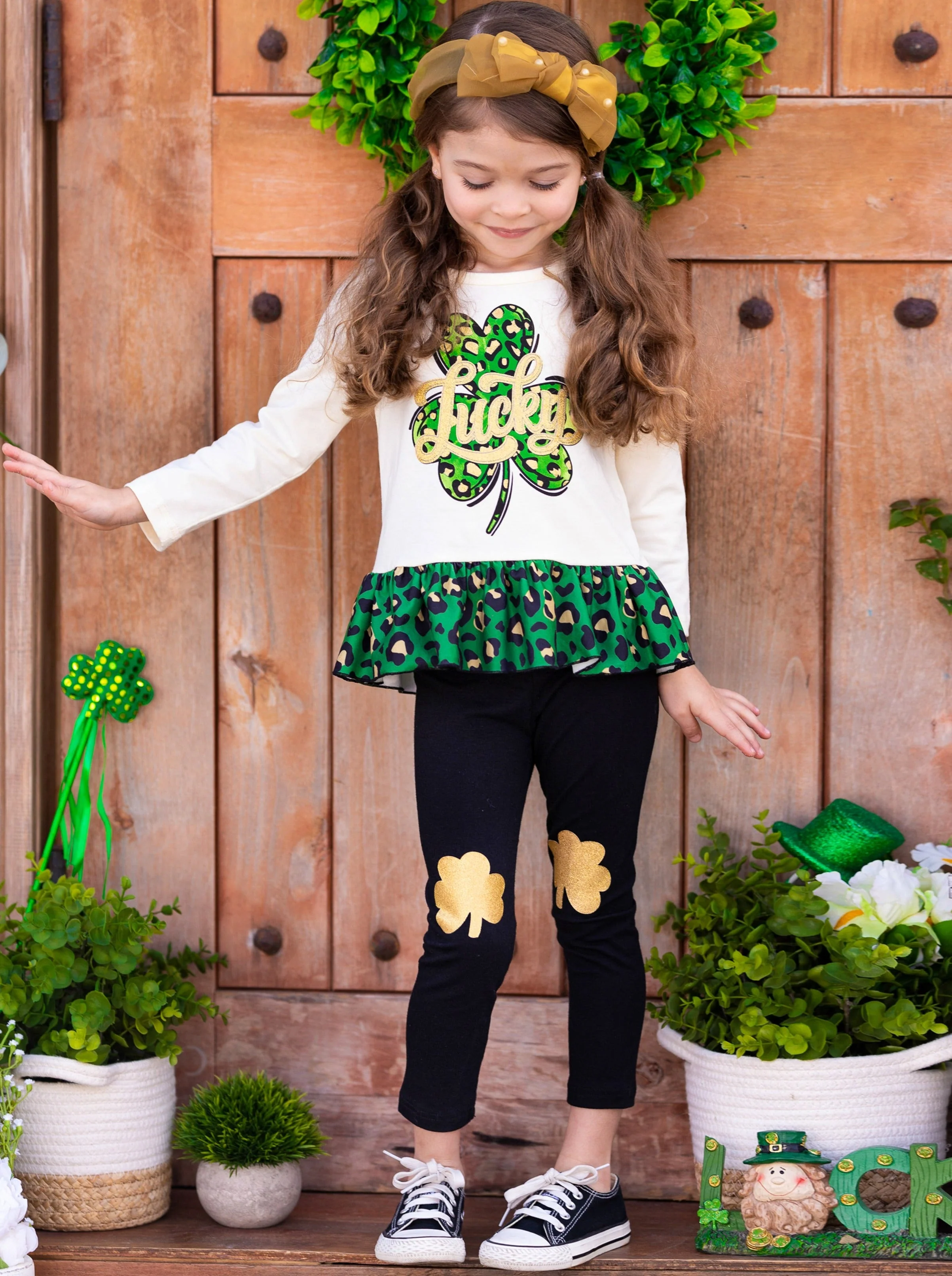 Oh So Lucky Patched Legging Set - Image 2