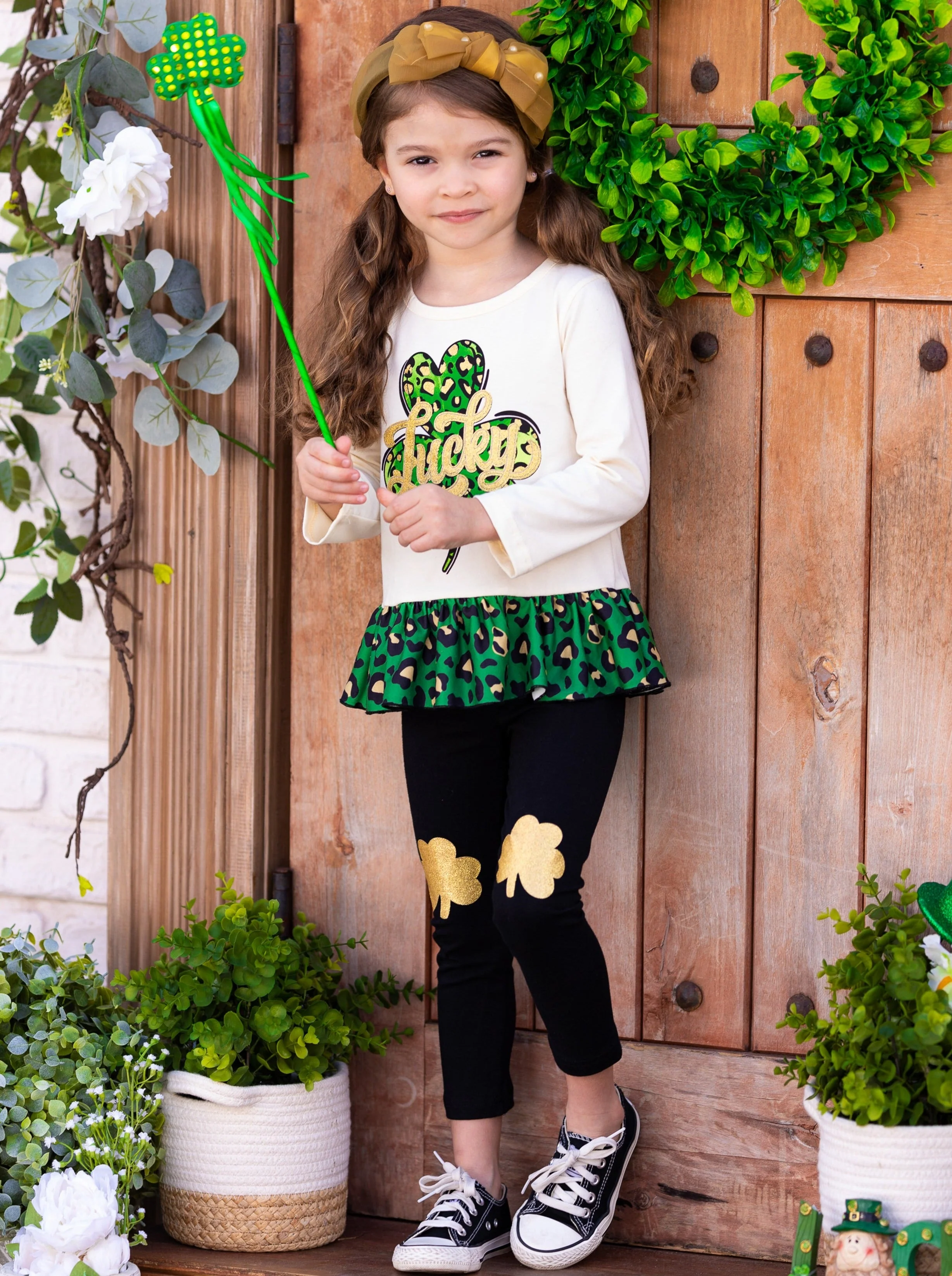 Oh So Lucky Patched Legging Set - Image 3