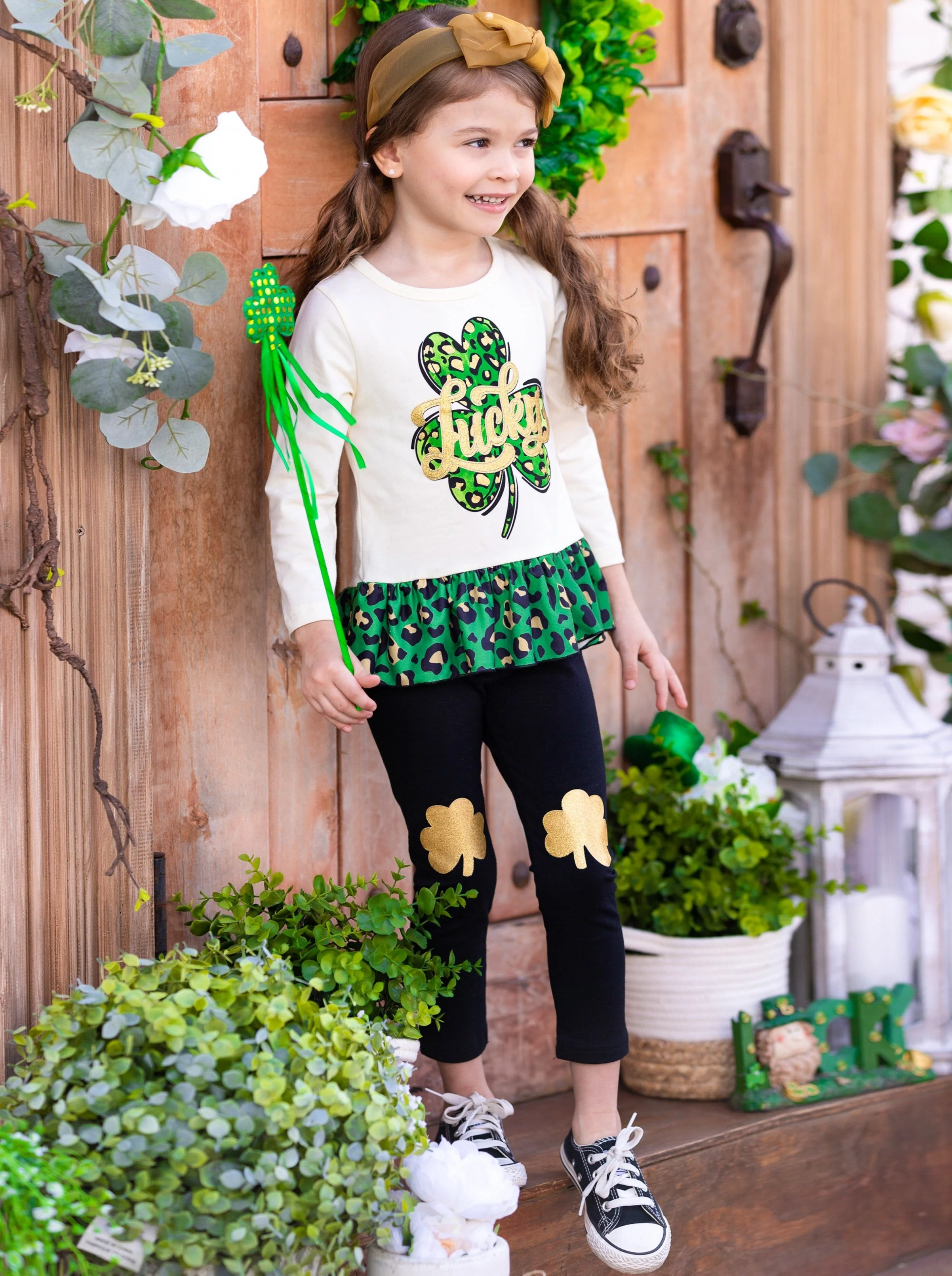 Oh So Lucky Patched Legging Set - Image 5