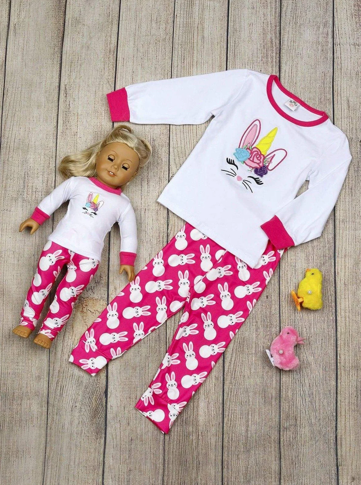 Best Bunnies Loungewear Set and Matching Doll Outfit - Image 3