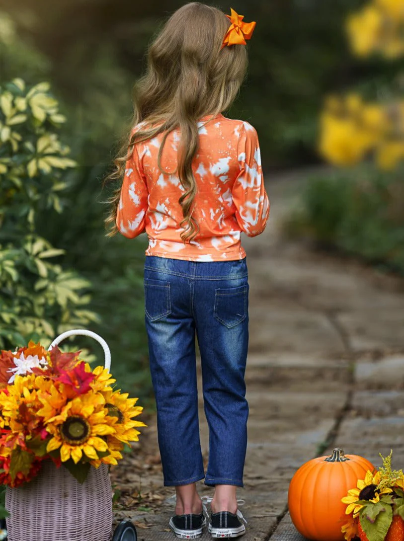 It's Pumpkin Season Patched Jeans Set - Image 5