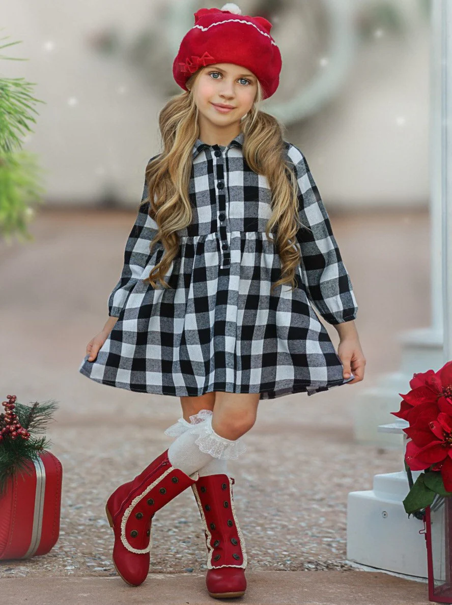 Plaid Fabulous Collared Dress - Image 2