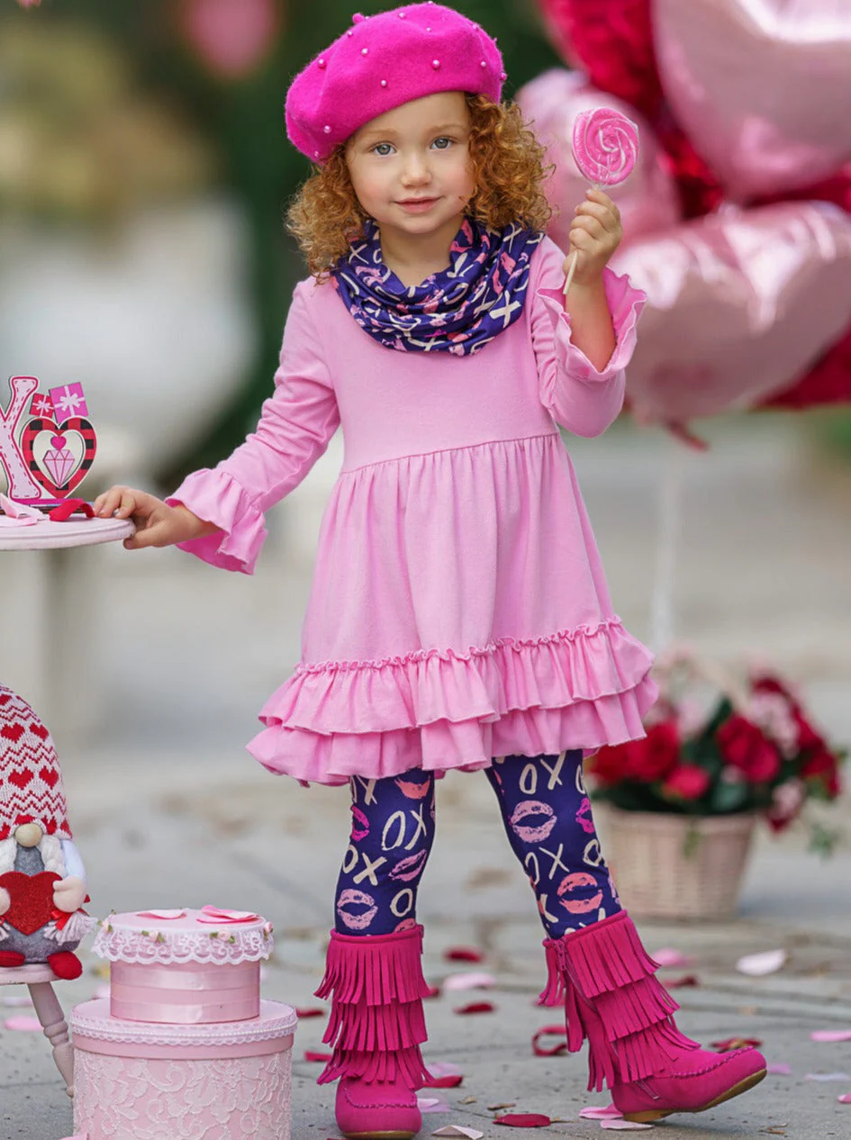 Valentine Kisses Tunic, Scarf and Legging Set - Image 2