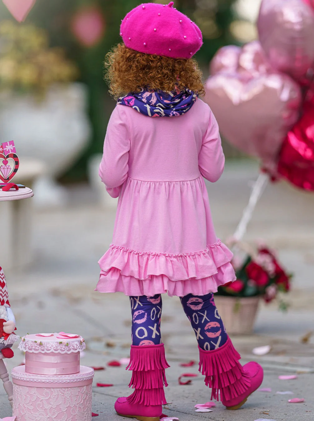 Valentine Kisses Tunic, Scarf and Legging Set - Image 6