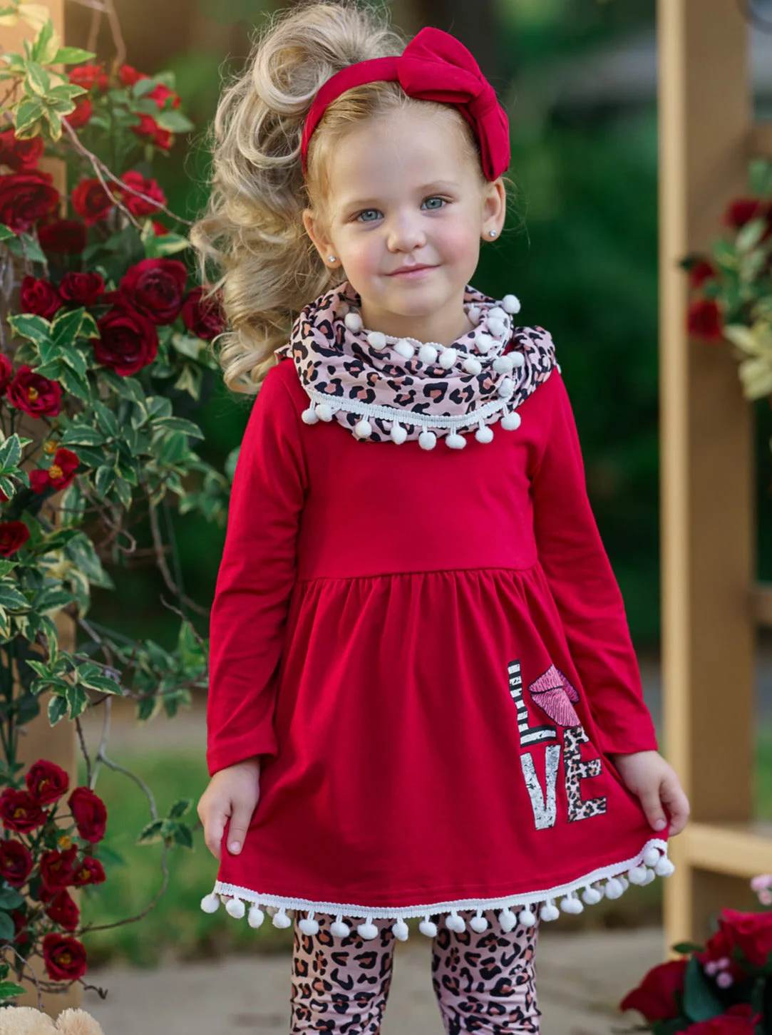 Kissy Face Tunic, Scarf and Legging Set - Image 5