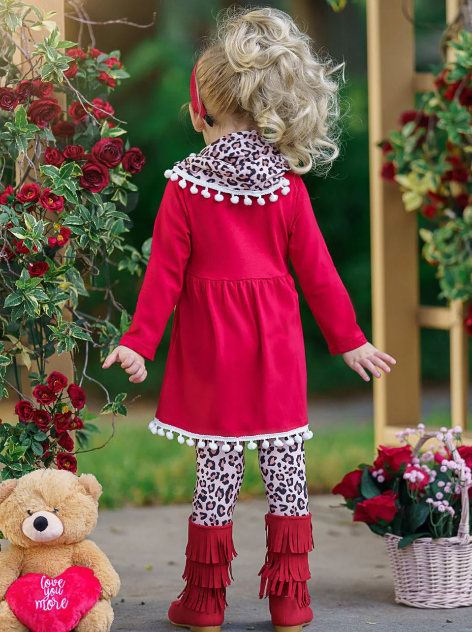 Kissy Face Tunic, Scarf and Legging Set - Image 6