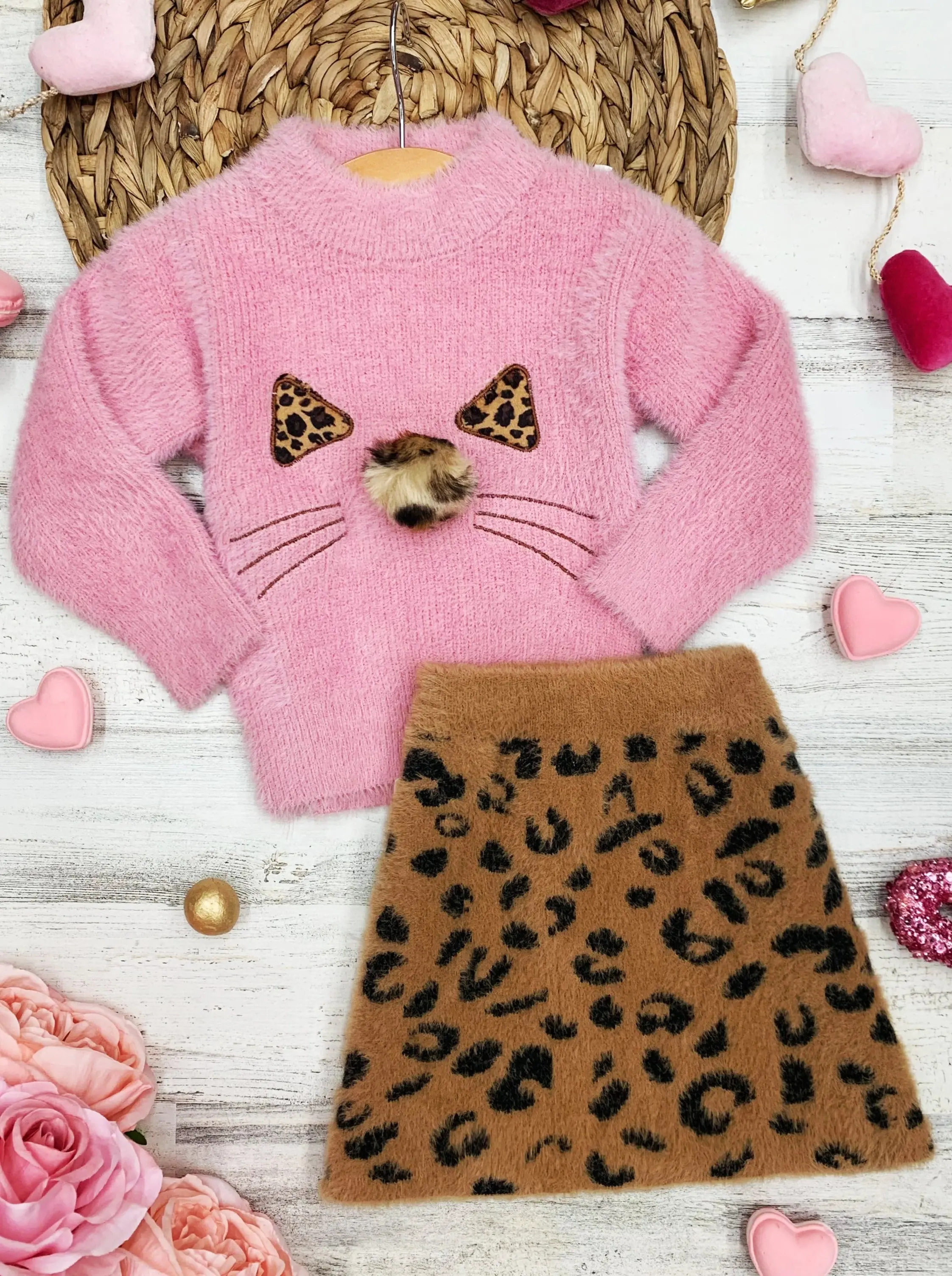Feline Fierce Sweater and Leopard Skirt Set - Image 3
