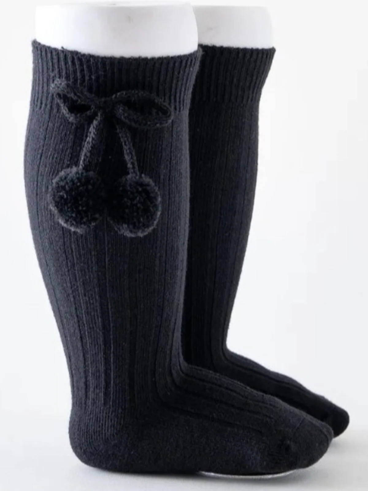 Girls' Knee High Bow Pom Pom Socks - Image 7