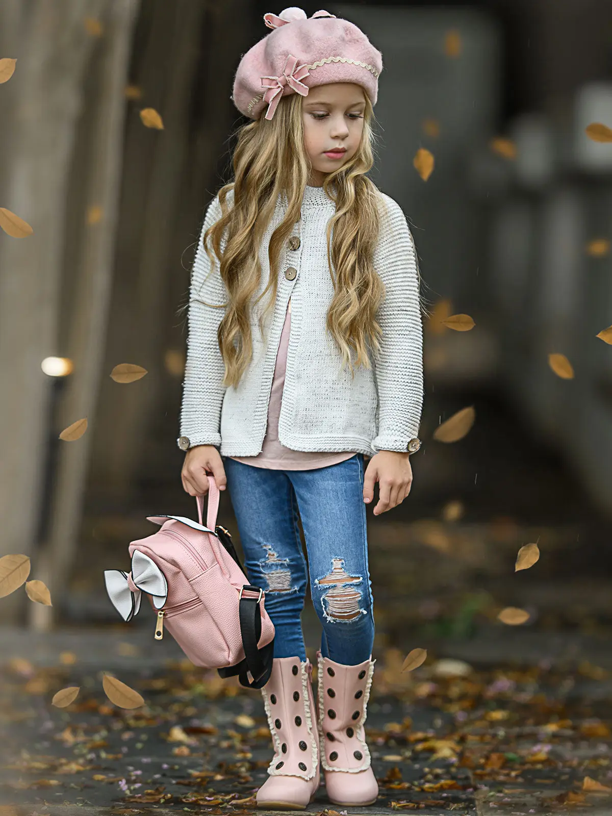 Gorgeous Greys Buttoned Cable Knit Cardigan - Image 3