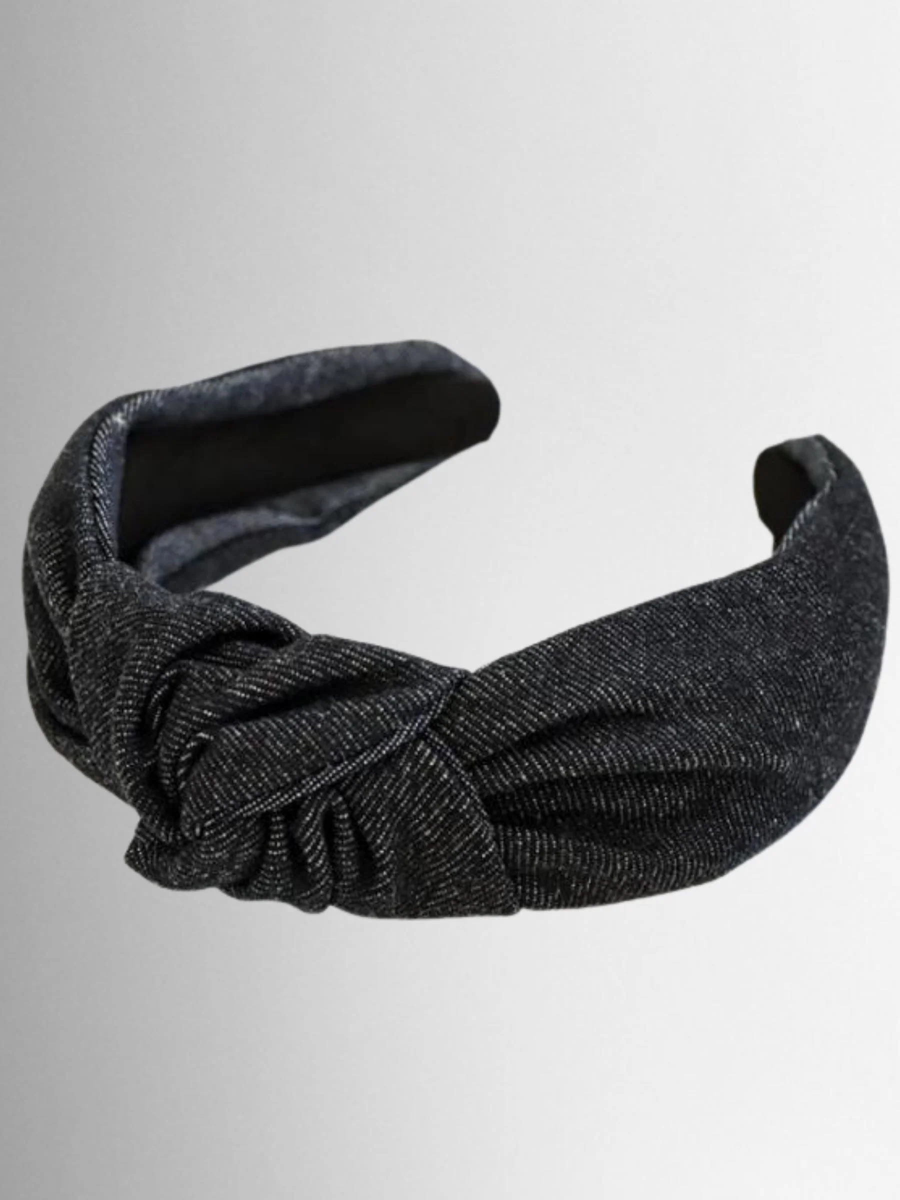 Girls Knotted Denim Headband - Image 3