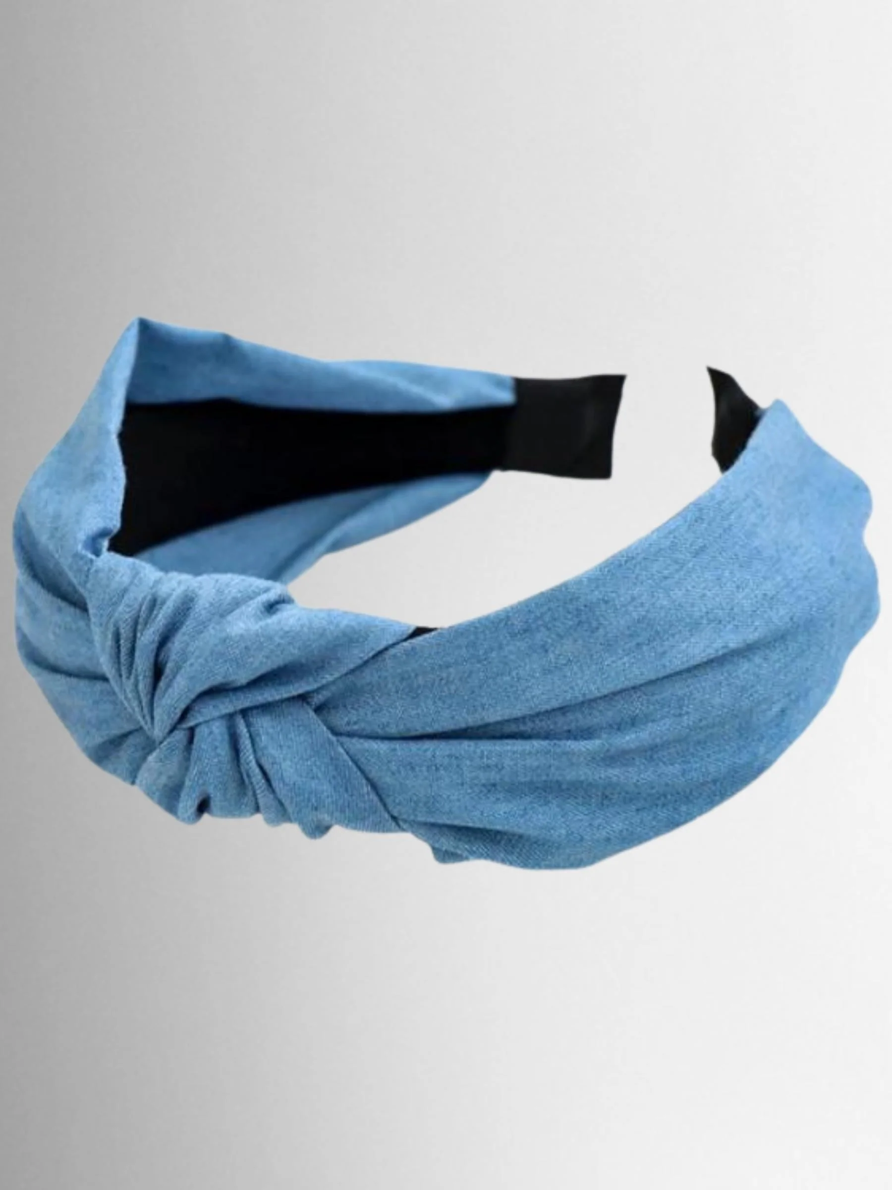 Girls Knotted Denim Headband - Image 4