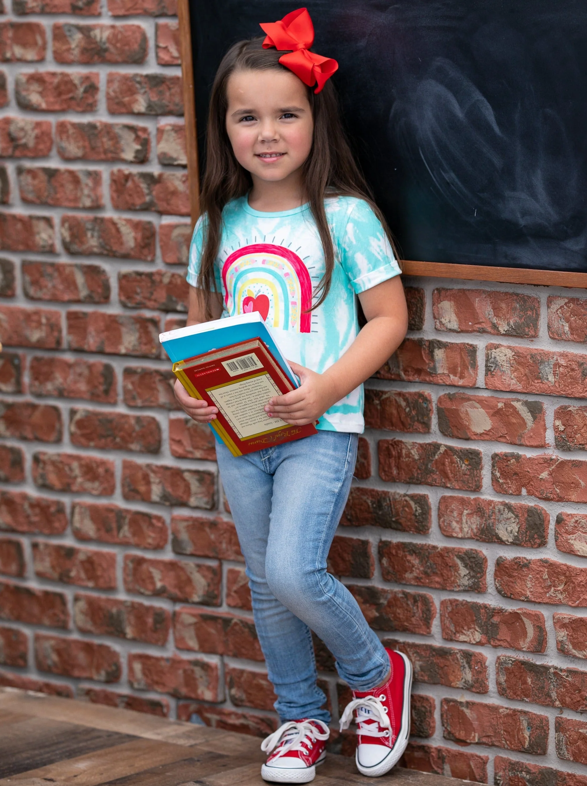 Knowledge Is Power Tie Dye Graphic Top - Image 4