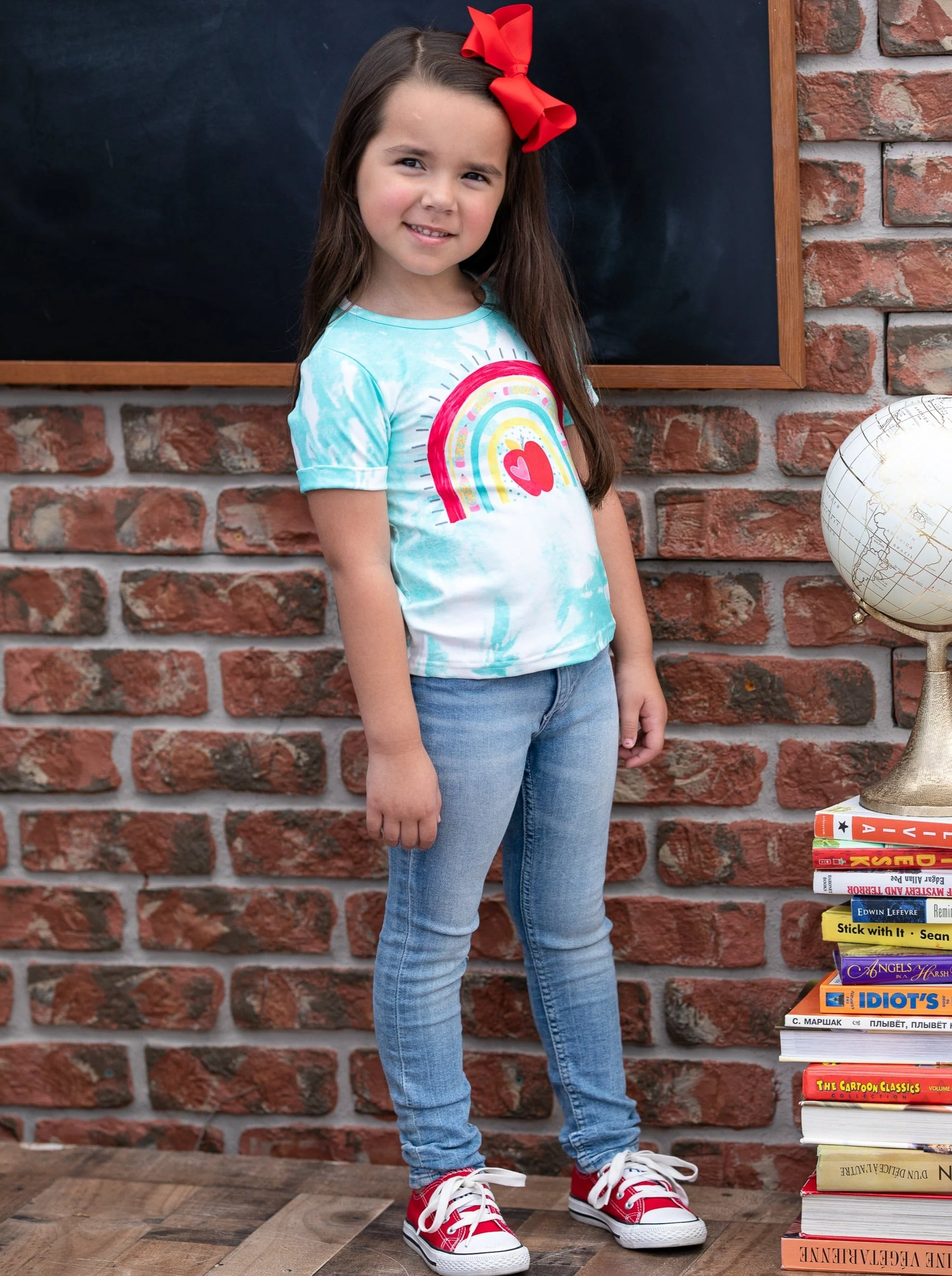 Knowledge Is Power Tie Dye Graphic Top - Image 5
