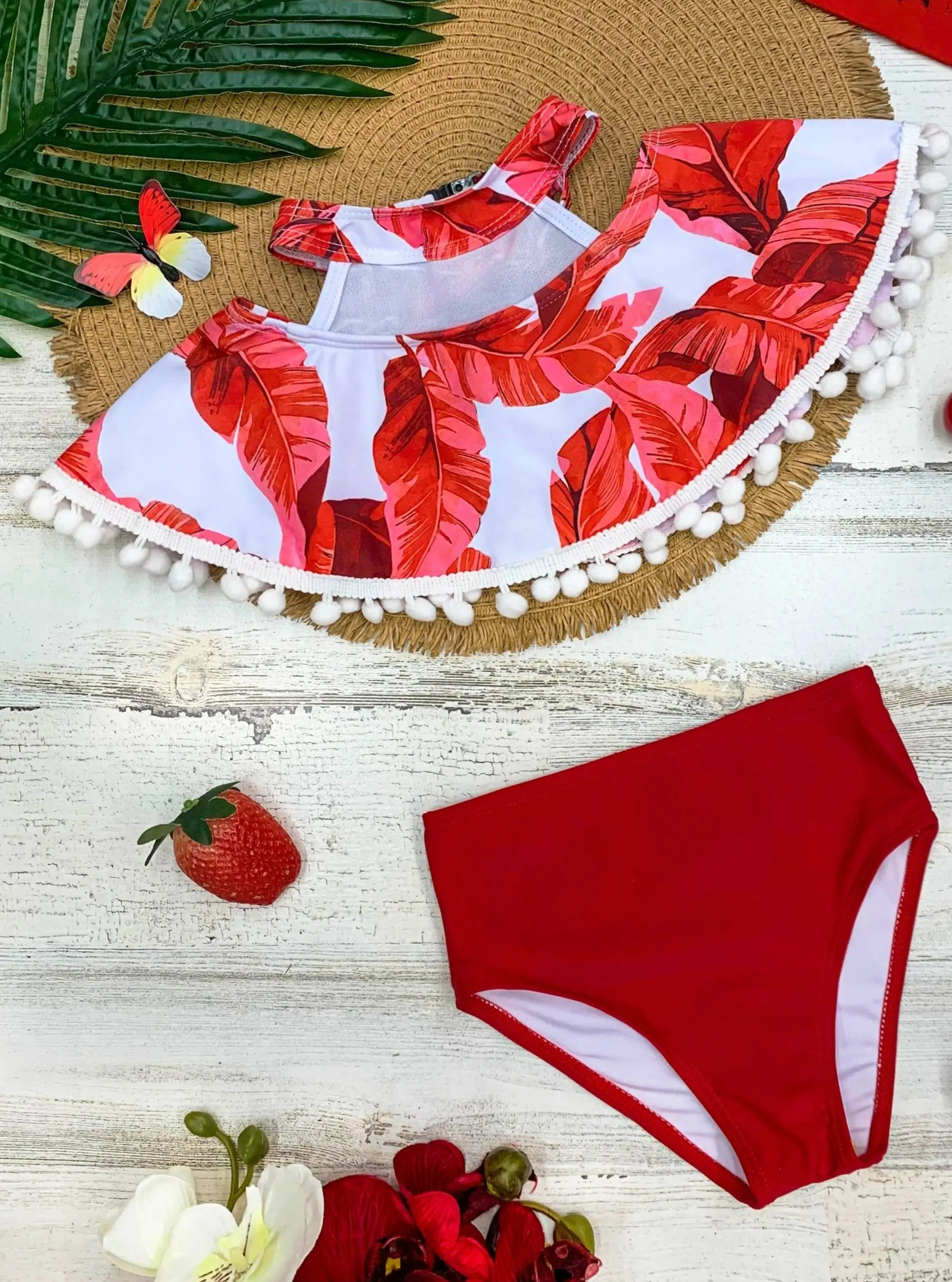 Red Palm Island Two Piece Swimsuit - Image 6