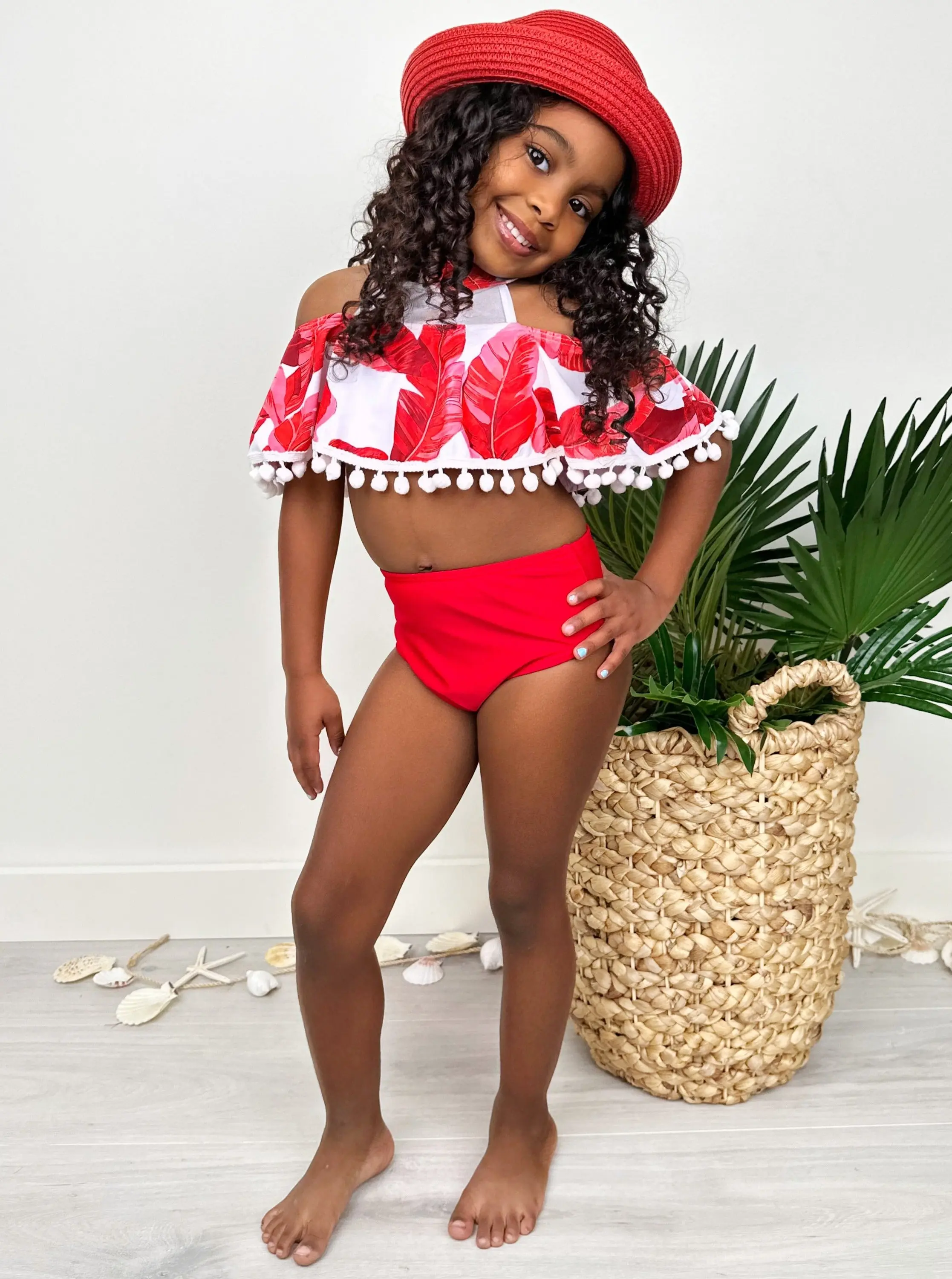 Red Palm Island Two Piece Swimsuit - Image 8