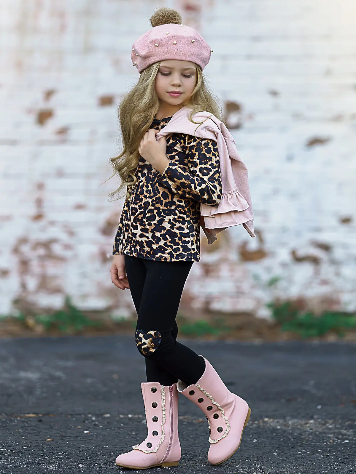 Making Boss Moves Leopard Top, Leggings and Jacket Set - Image 4