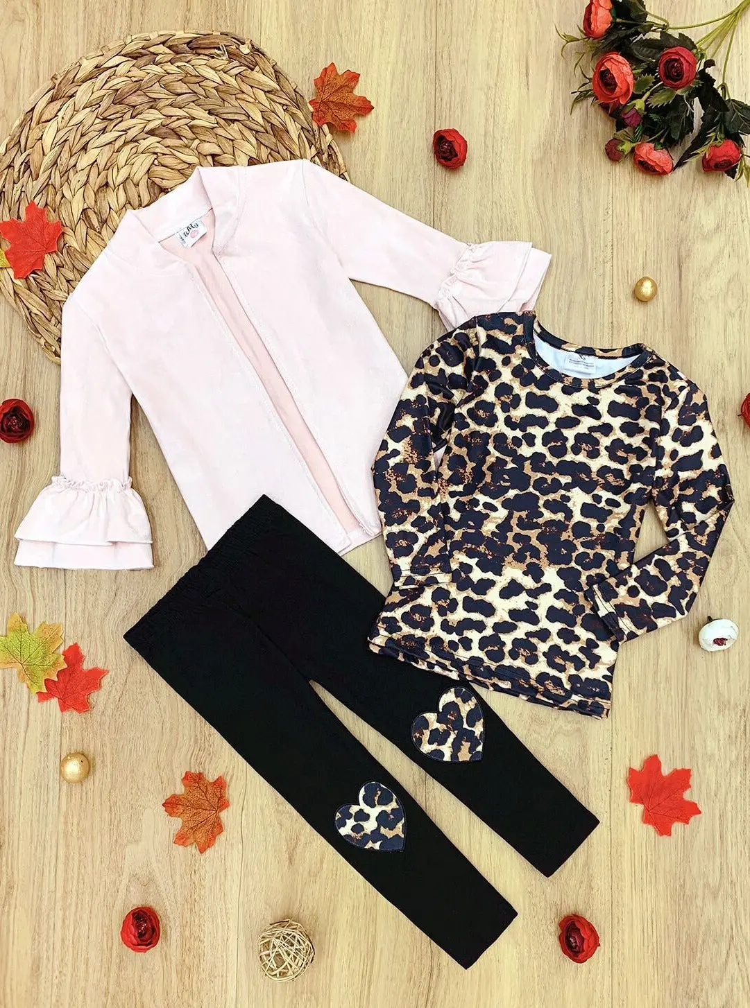 Making Boss Moves Leopard Top, Leggings and Jacket Set - Image 5