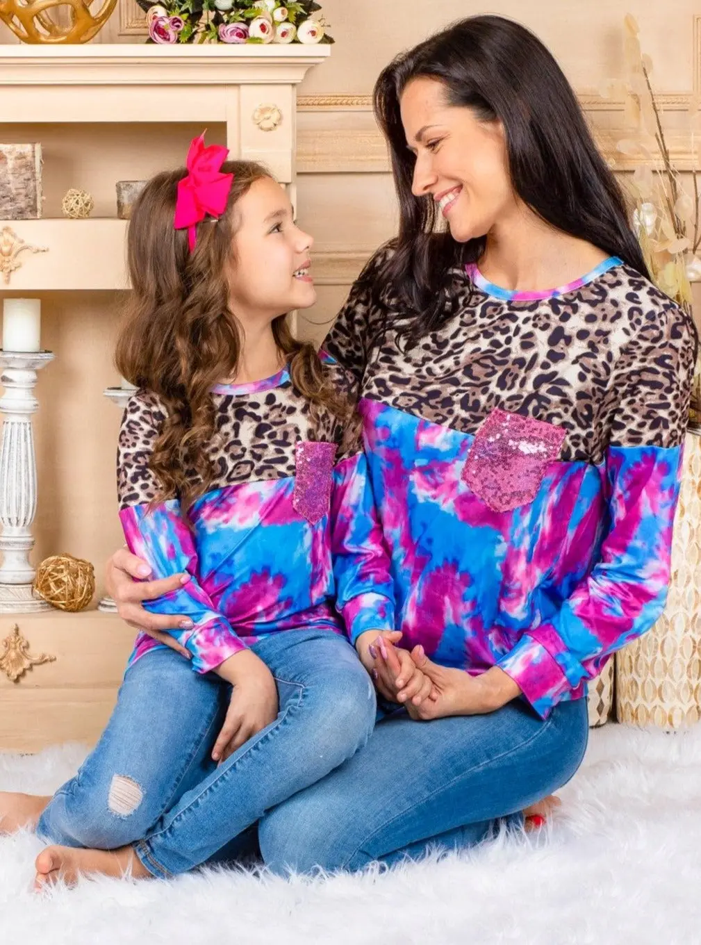 Mommy and Me Twinning In Tie Dye Top - Image 2