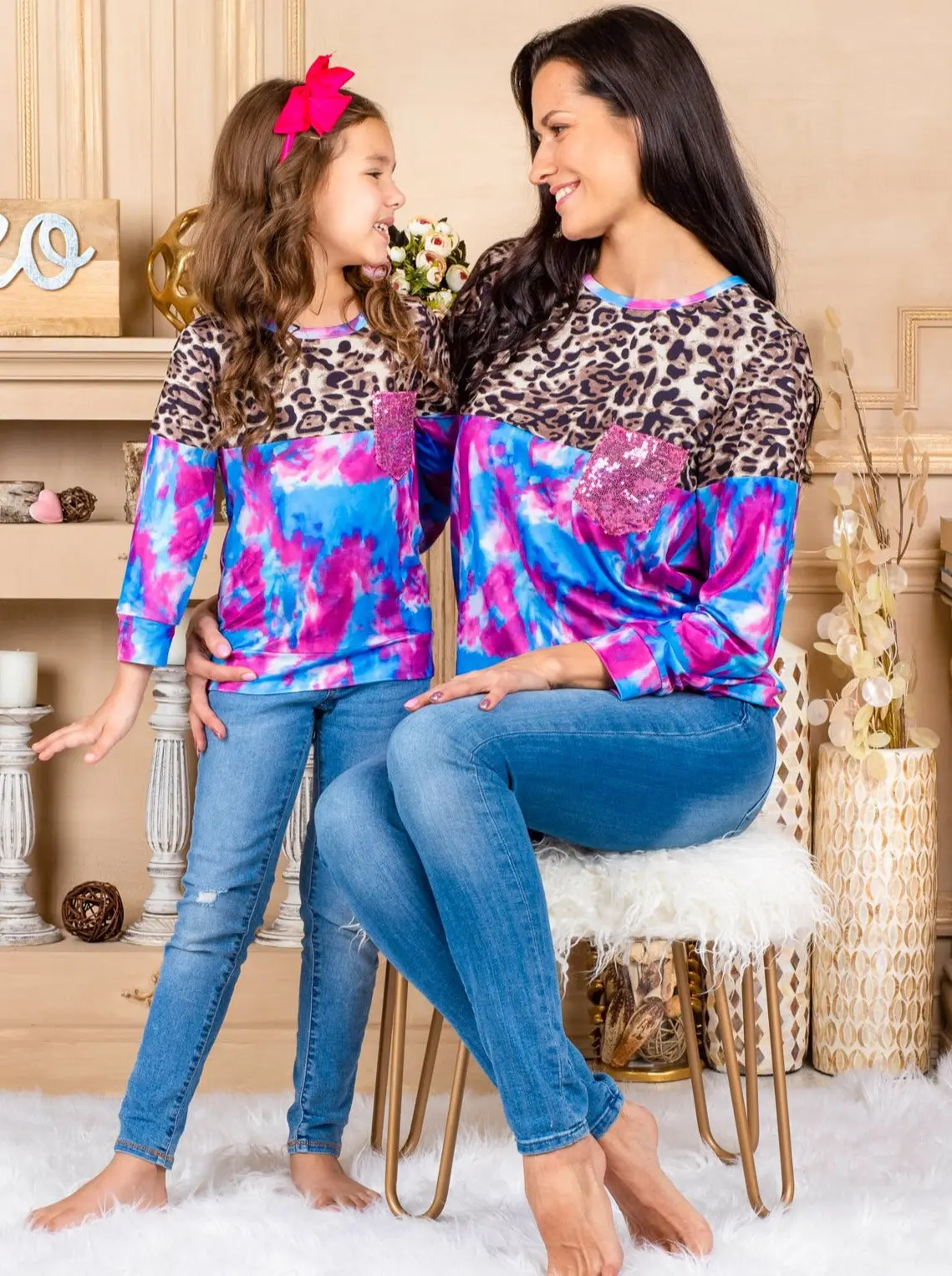 Mommy and Me Twinning In Tie Dye Top - Image 5