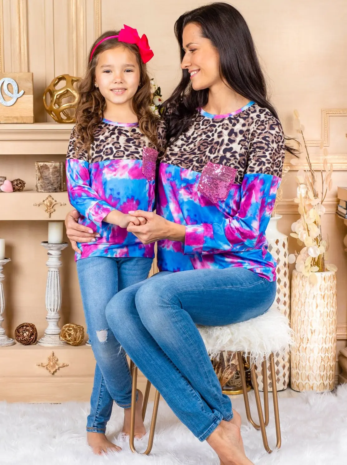 Mommy and Me Twinning In Tie Dye Top - Image 6