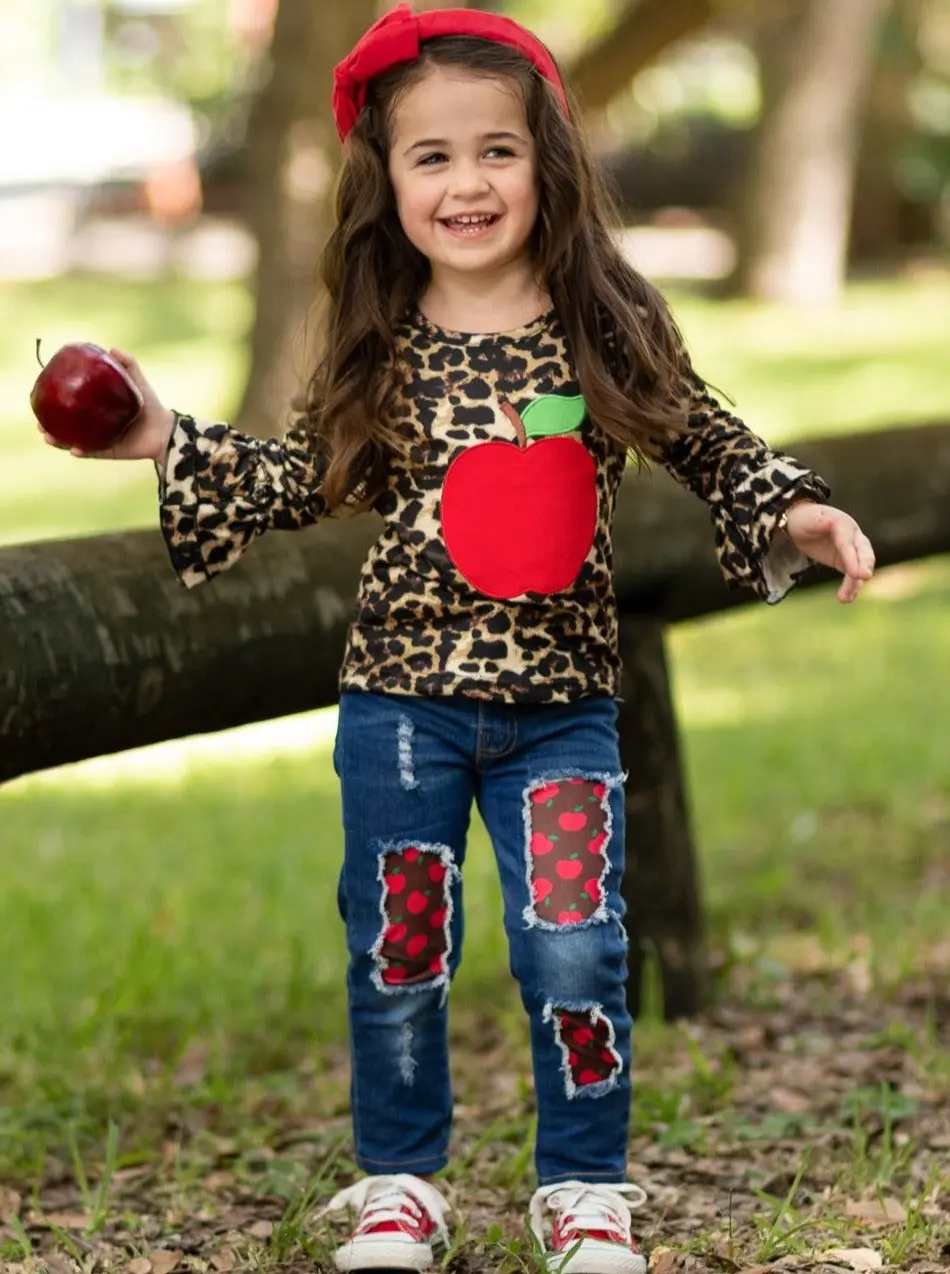 Leopard Learner Patched Jeans Set - Image 4