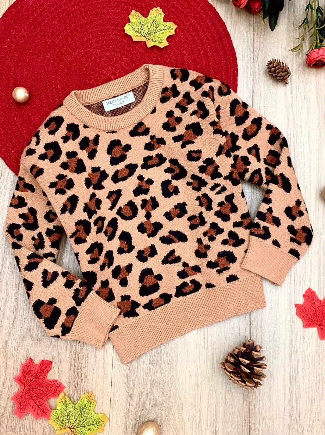 Leopard Print Plush Fuzzy Sweater - Image 5