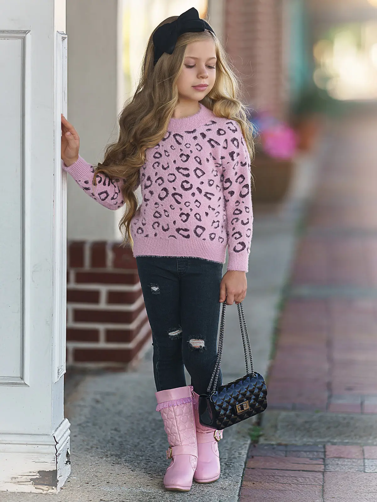 Precious Leopard Plush Fuzzy Sweater - Image 2
