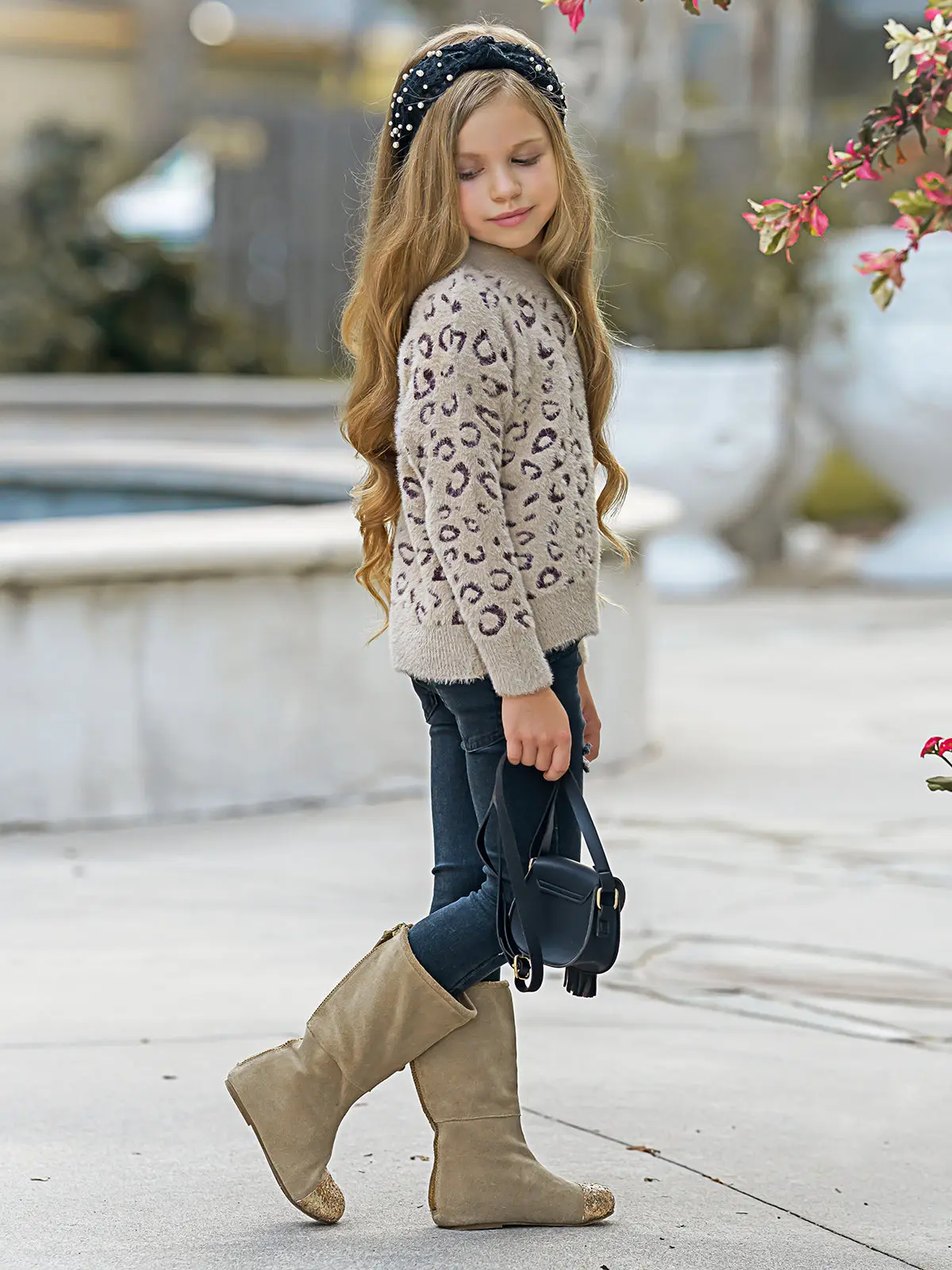 Precious Leopard Plush Fuzzy Sweater - Image 3