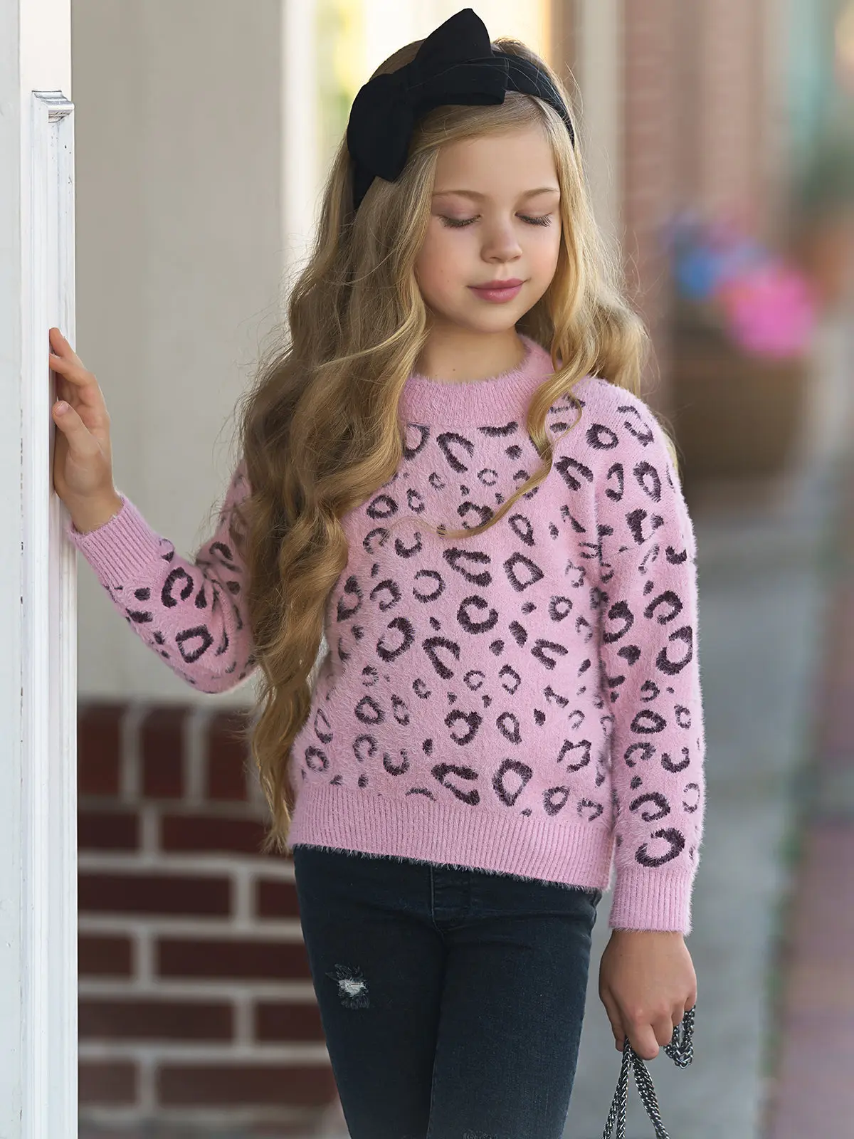 Precious Leopard Plush Fuzzy Sweater - Image 4